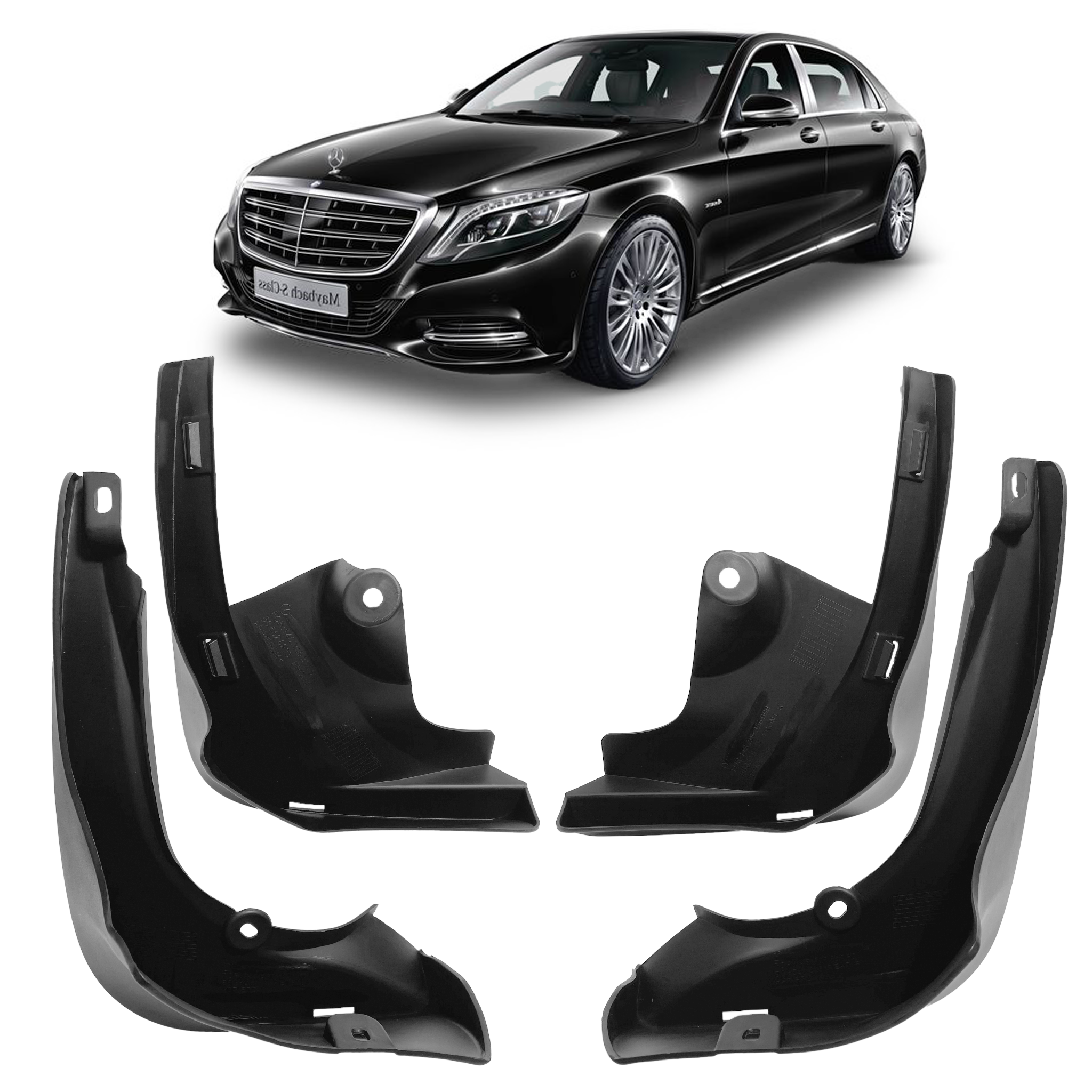 Mud Flaps Set for Mercedes S Class W222 Sedan (2013-2020) (Set of4)_1