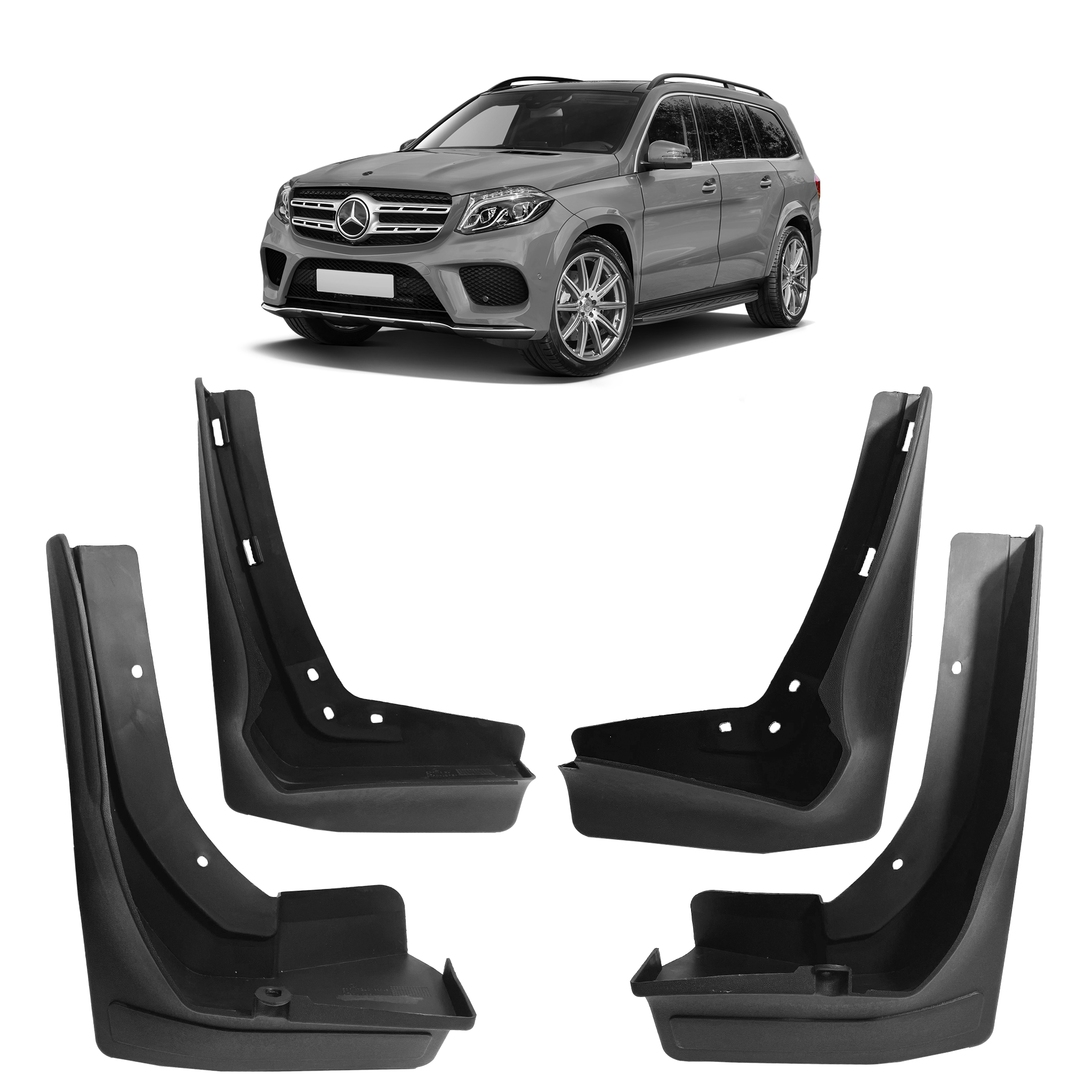 Mud Flaps Set of 4 for Mercedes GLS Class X166 SUV (2015-2019)_1