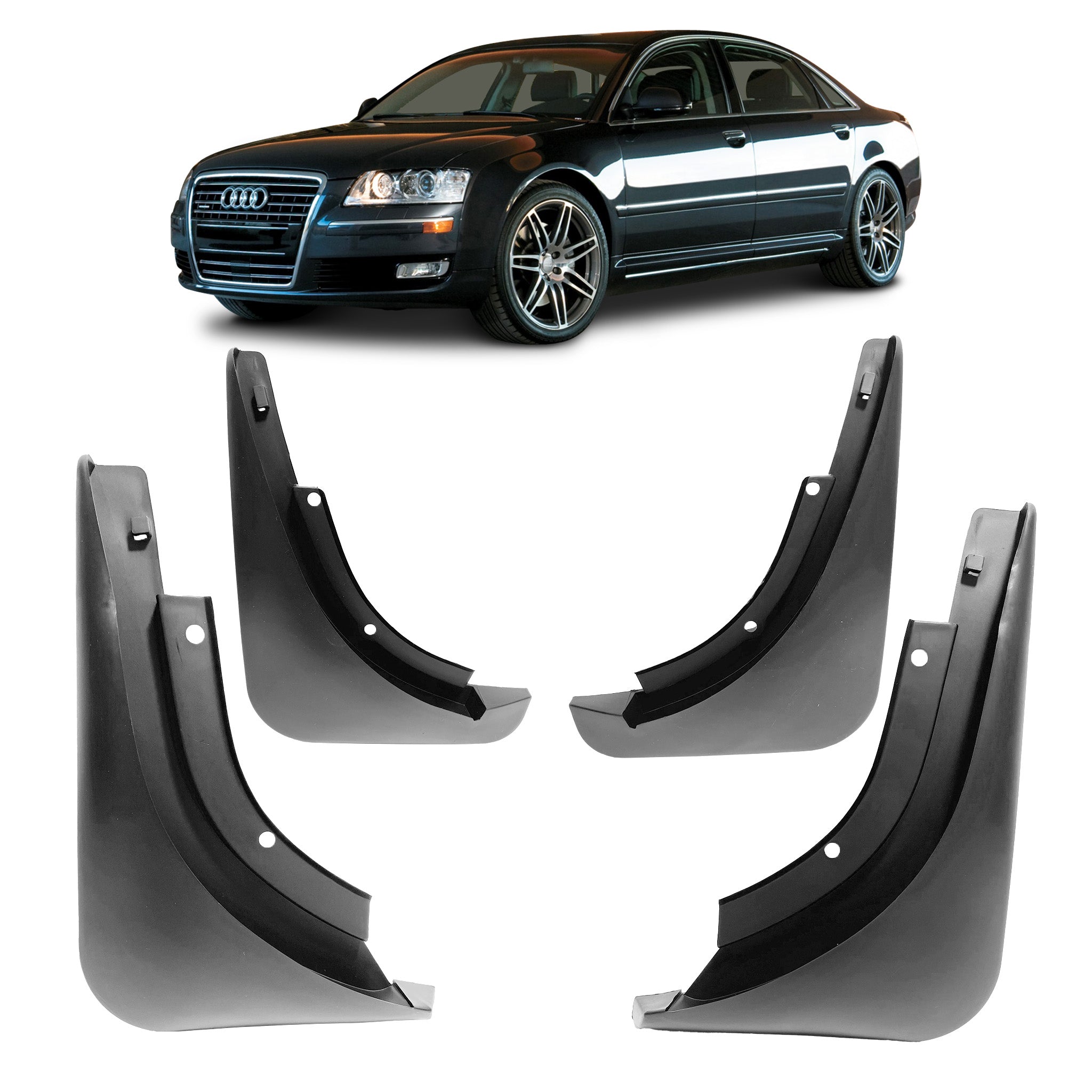 Mud Flaps for Audi A8 D3 Sedan (2007-2010) (Set of 4)_1