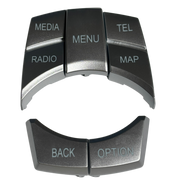 Multimedia Buttons for BMW 5 SERIES F10 (2010-2016) in Silver color CIC 5 Pcs