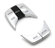 Multimedia Control Button for BMW X3 G08 (2020-2024) in Chrome color