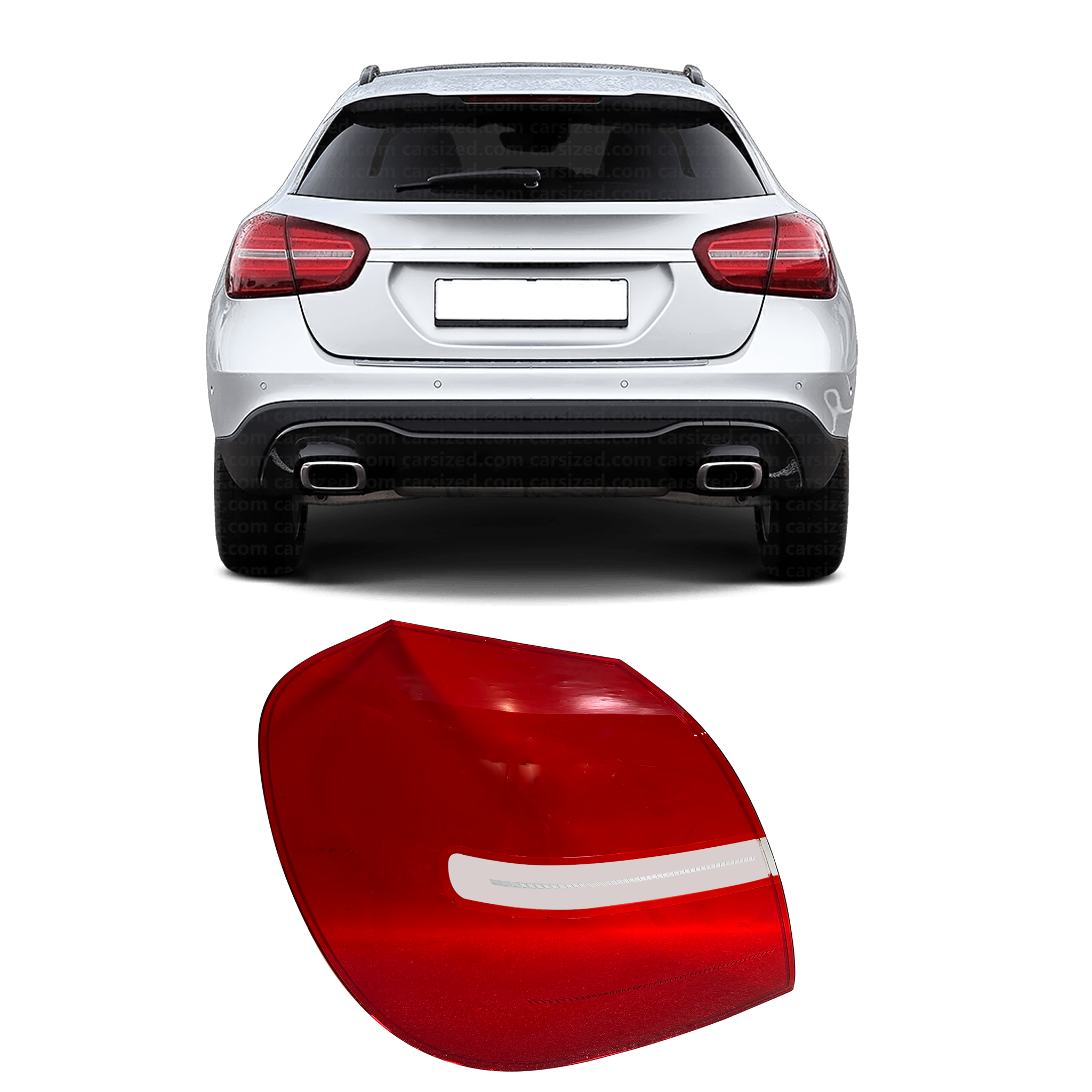 Outer Left (Passenger Side) Tail Lamp Cover for MERCEDES-BENZ GLA-CLASS X156 (2014-2017)
