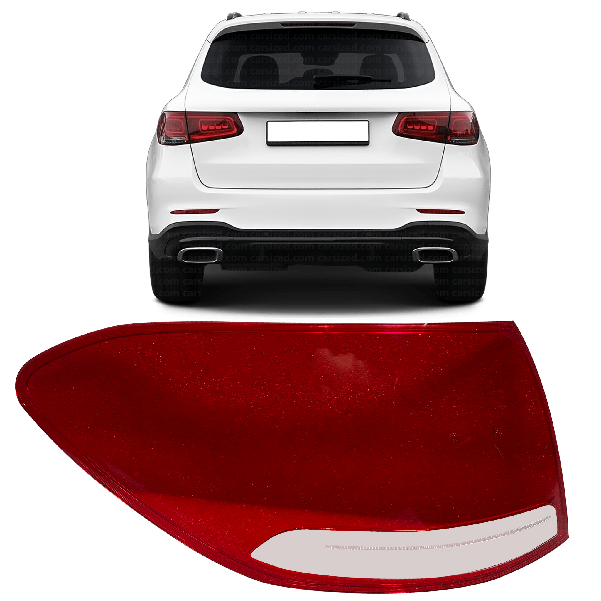 Outer Left (Passenger Side) Tail Lamp Cover for MERCEDES-BENZ GLC W253 (2015-2023)