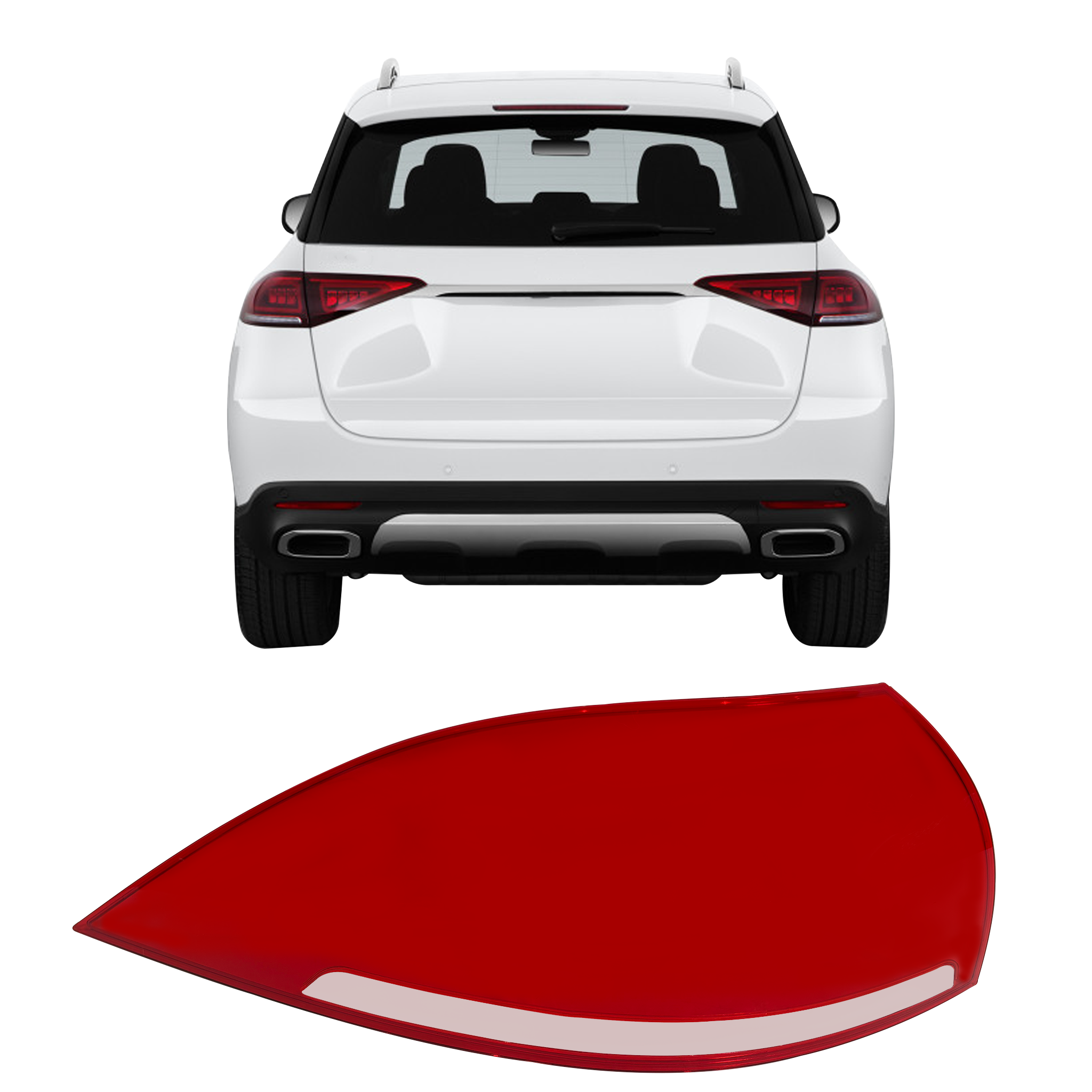 Outer Left (Passenger Side) Tail Lamp Cover for MERCEDES-BENZ GLE W167 (2018-2024)