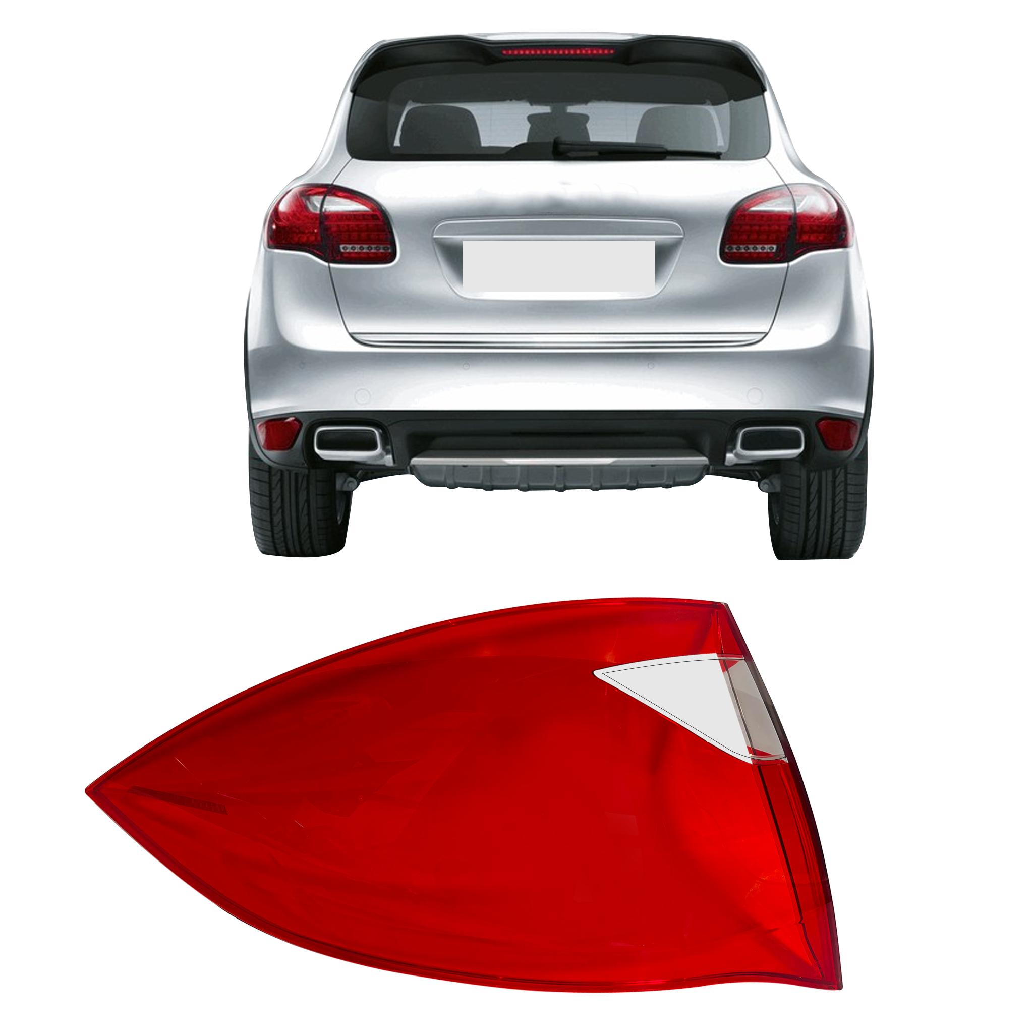 Outer Left (Passenger Side) Tail Lamp Cover for PORSCHE CAYENNE 92A (2010-2018)