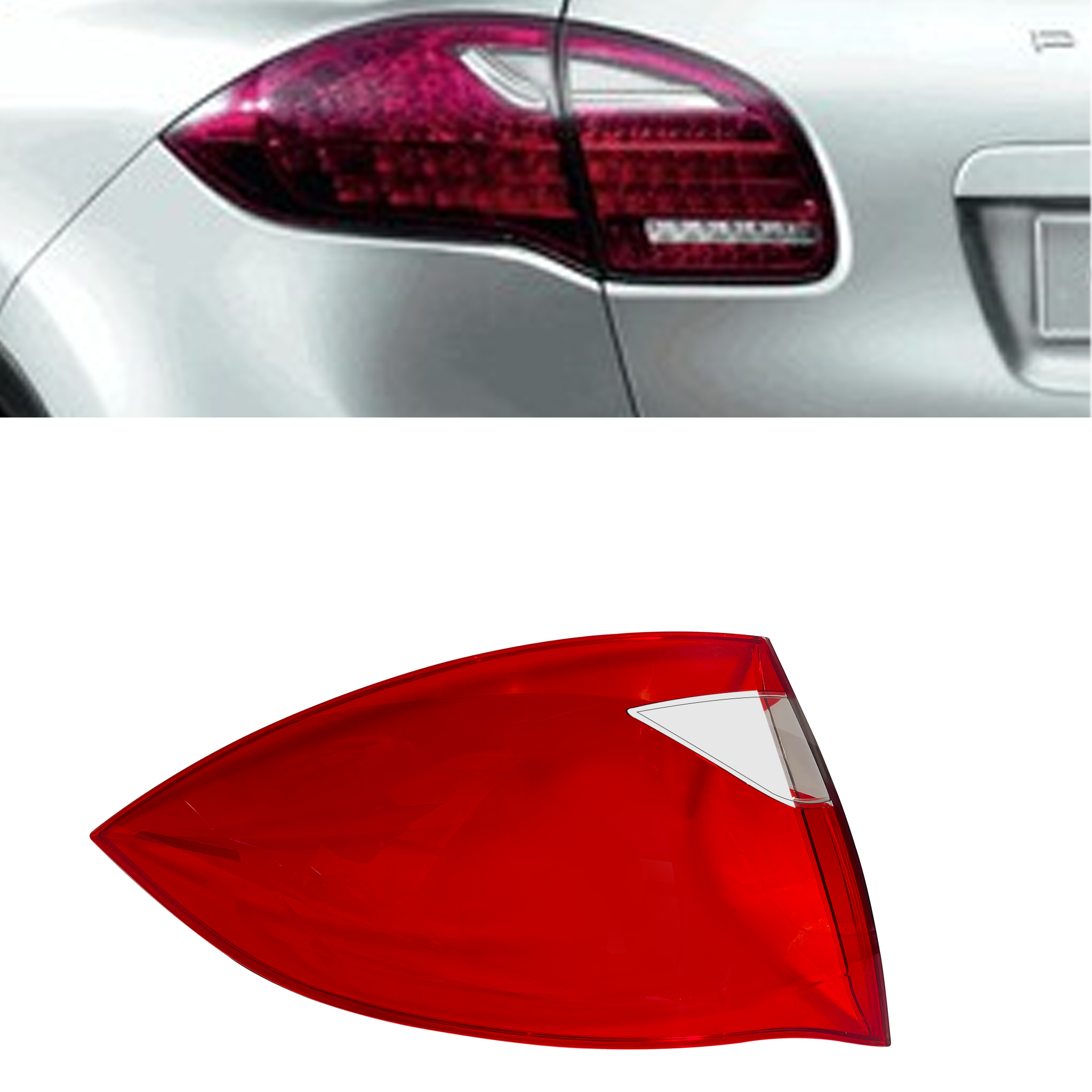 Outer Left (Passenger Side) Tail Lamp Cover for PORSCHE CAYENNE 92A (2010-2018)