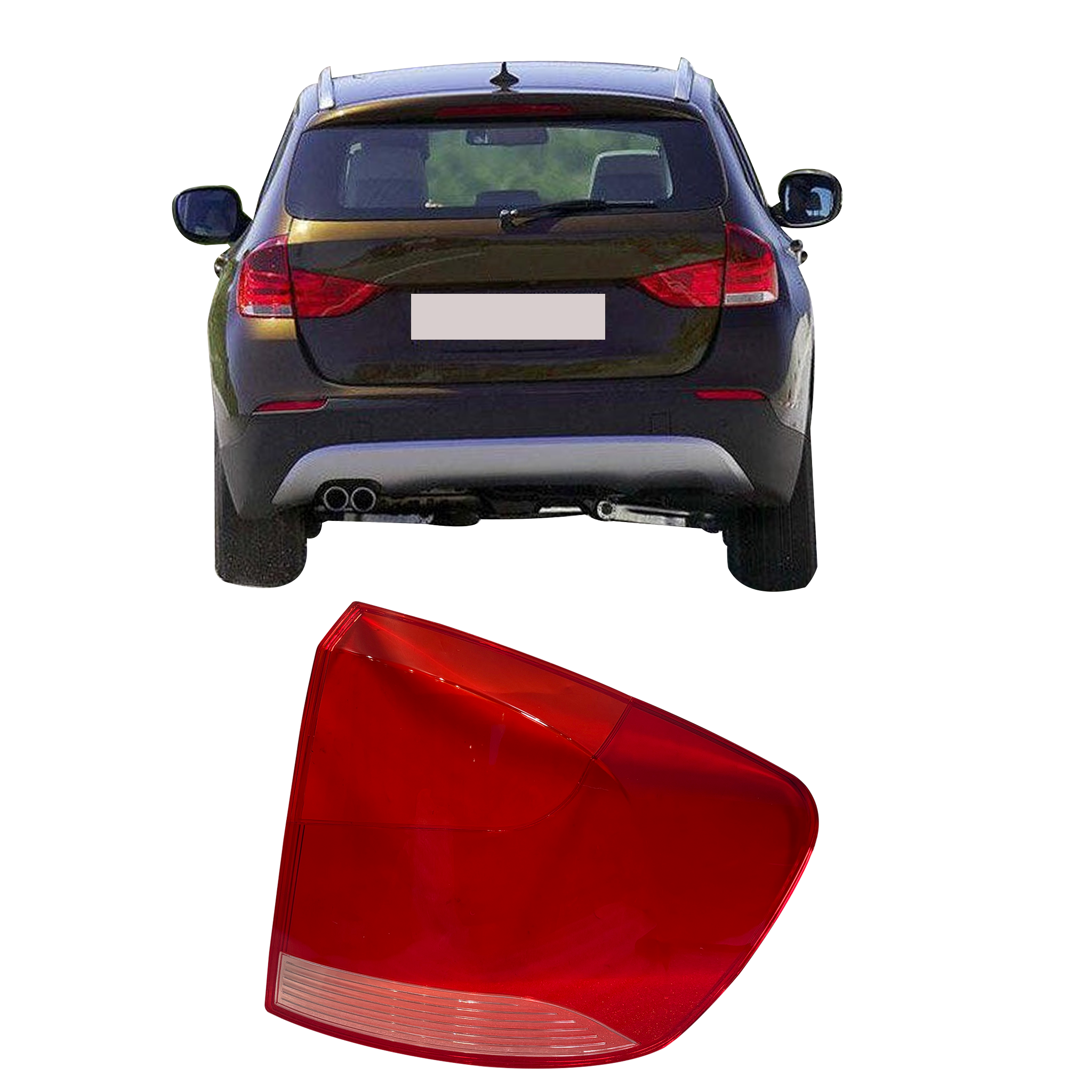 Outer Right (Driver Side) Tail Lamp Cover for BMW X1 E84 (2009-2015)