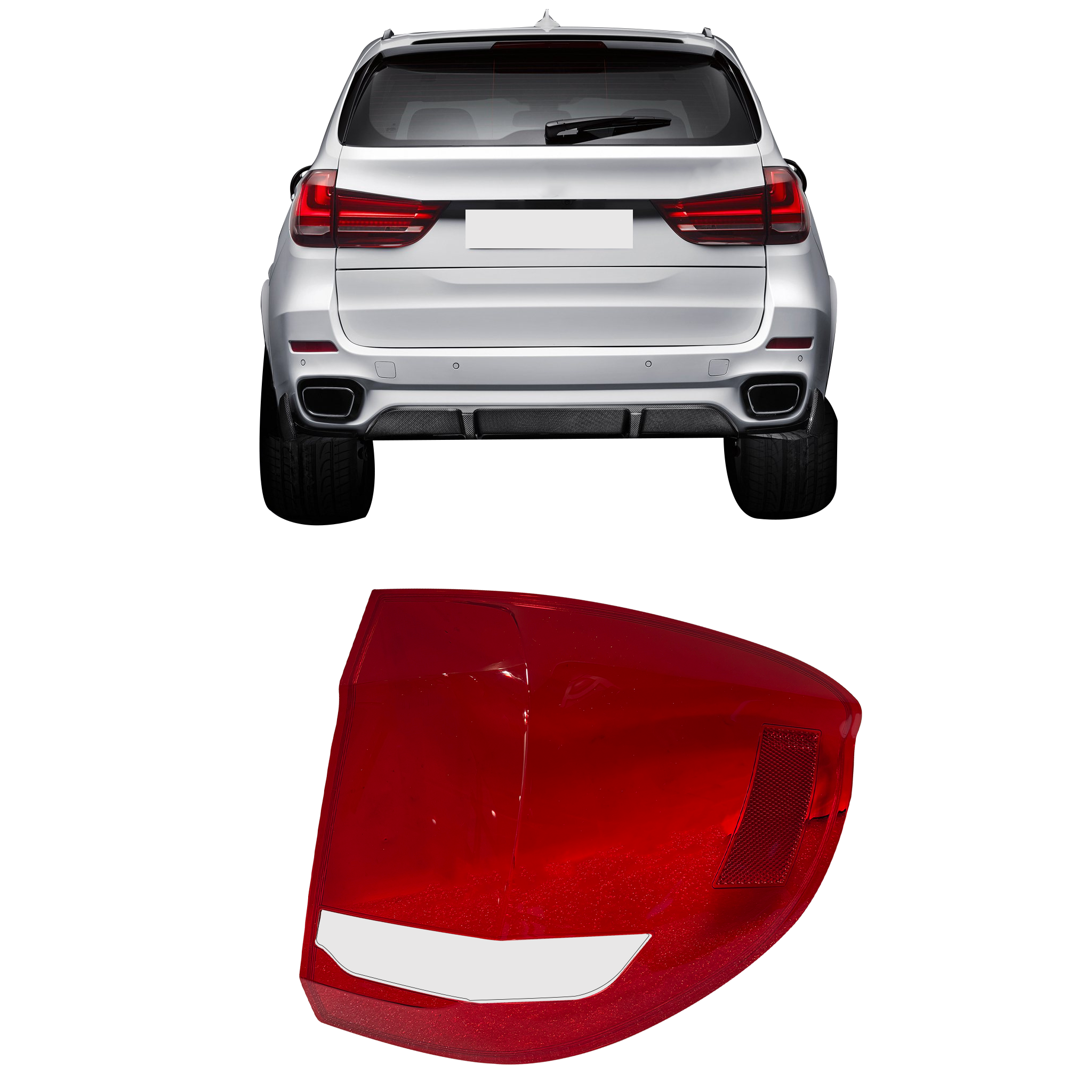 Outer Right (Driver Side) Tail Lamp Cover for BMW X5 F15 (2014-2018)
