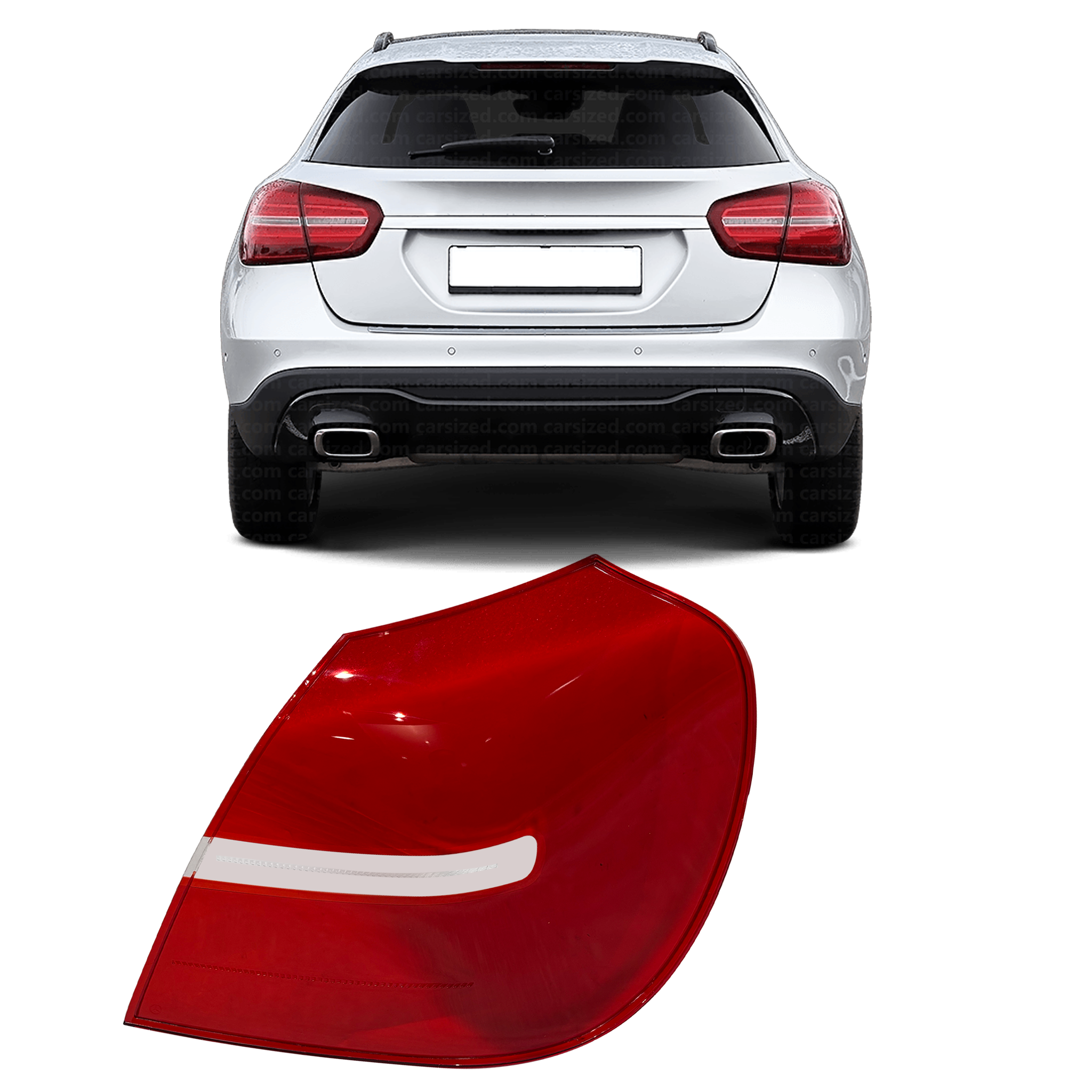 Outer Right (Driver Side) Tail Lamp Cover for MERCEDES-BENZ GLA-CLASS X156 (2014-2017)