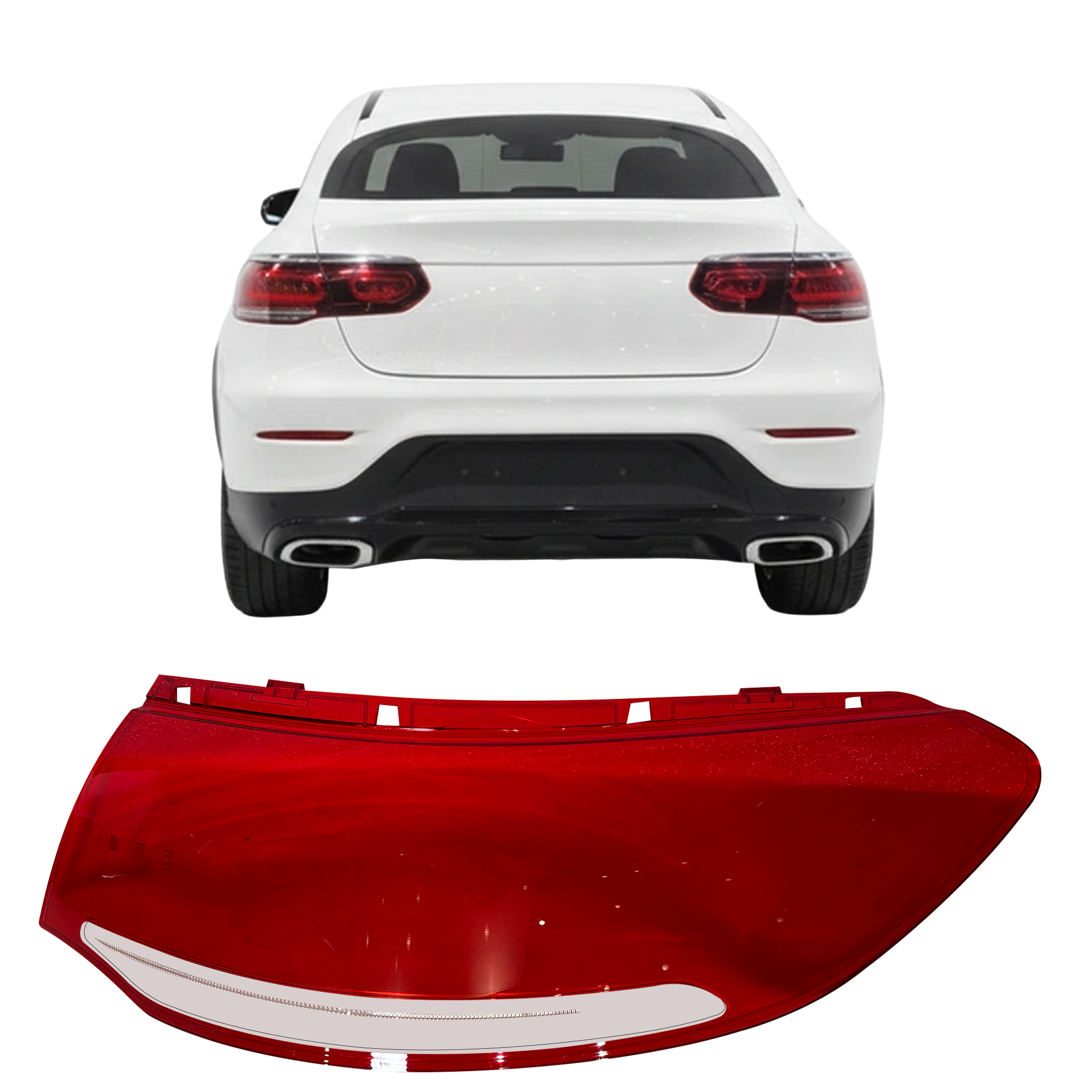 Outer Right (Driver Side) Tail Lamp Cover for MERCEDES-BENZ GLC W253 (2015-2023)