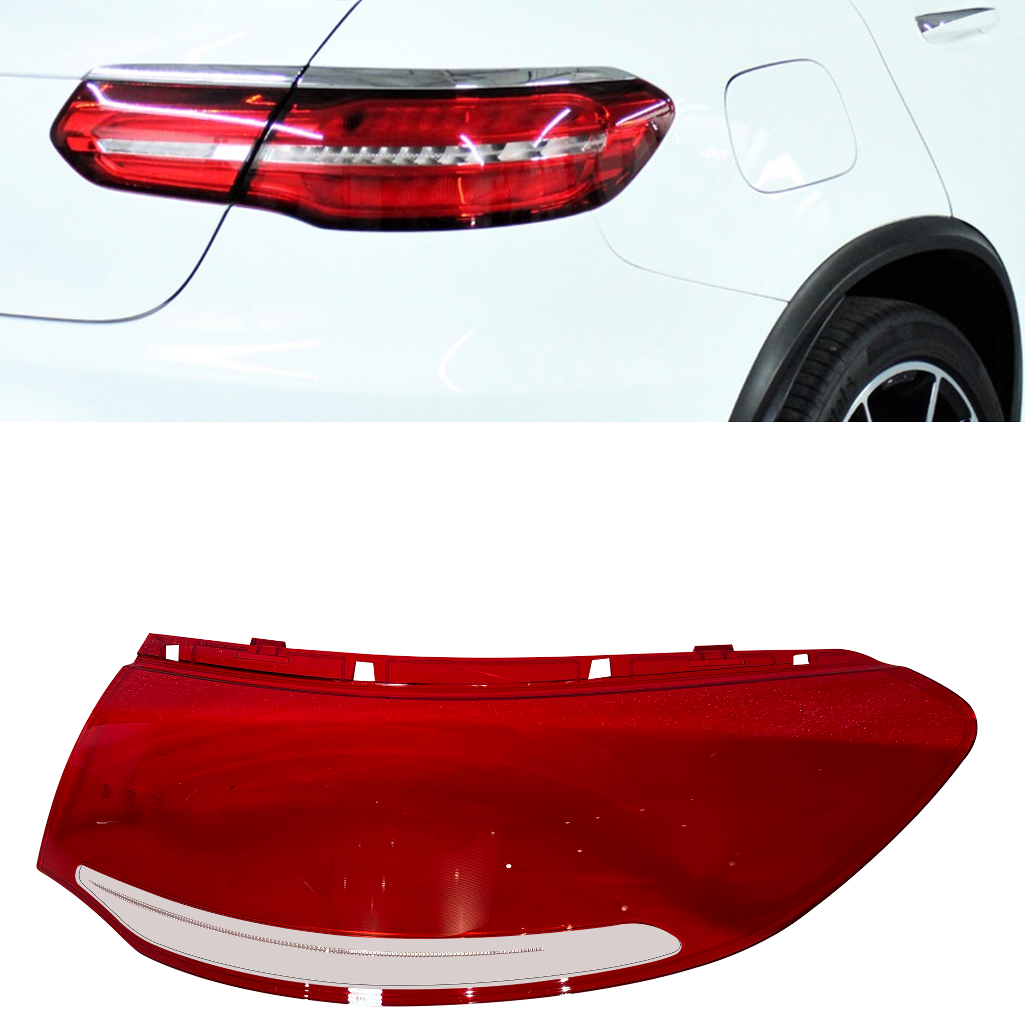 Outer Right (Driver Side) Tail Lamp Cover for MERCEDES-BENZ GLC W253 (2015-2023)