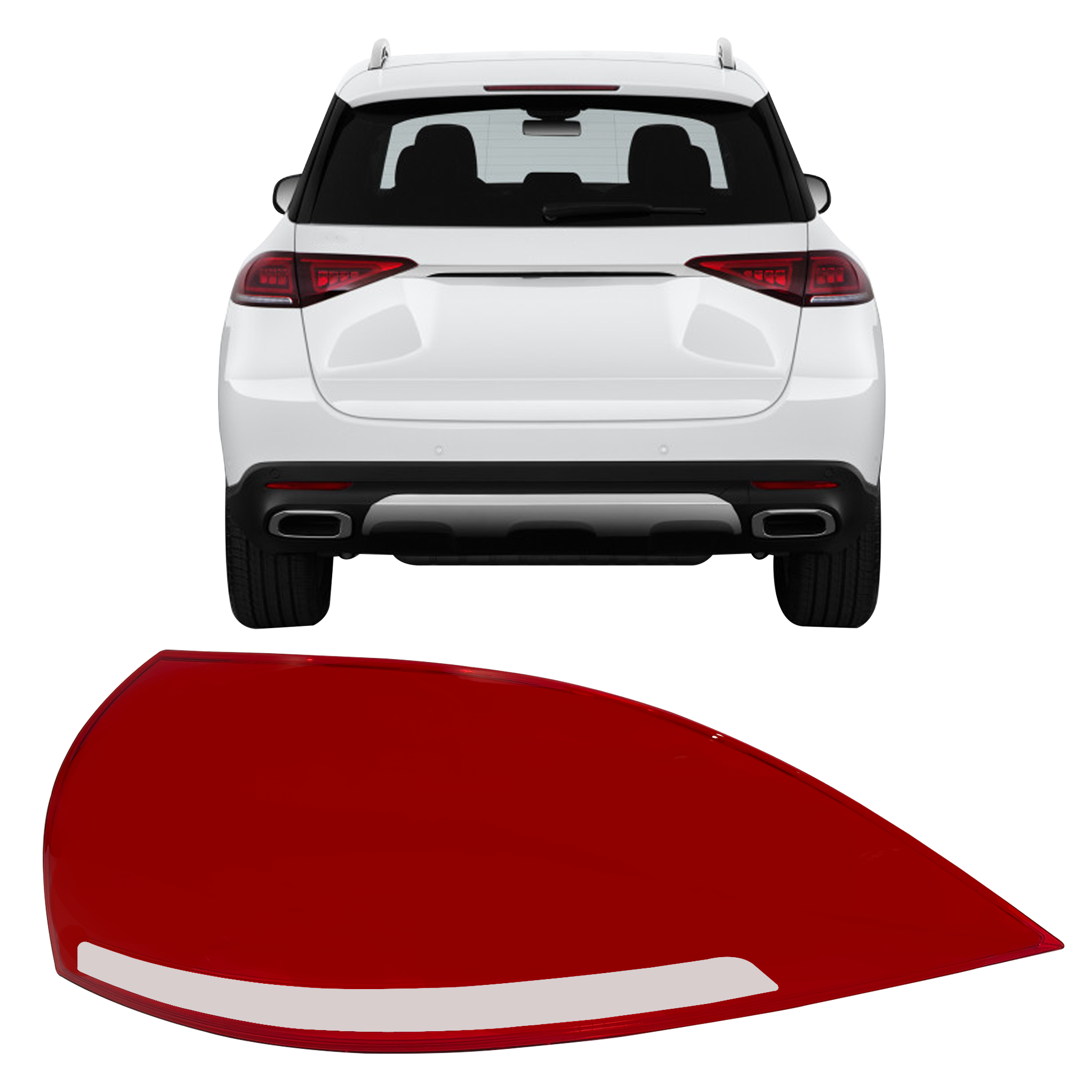Outer Right (Driver Side) Tail Lamp Cover for MERCEDES-BENZ GLE W167 (2018-2024)