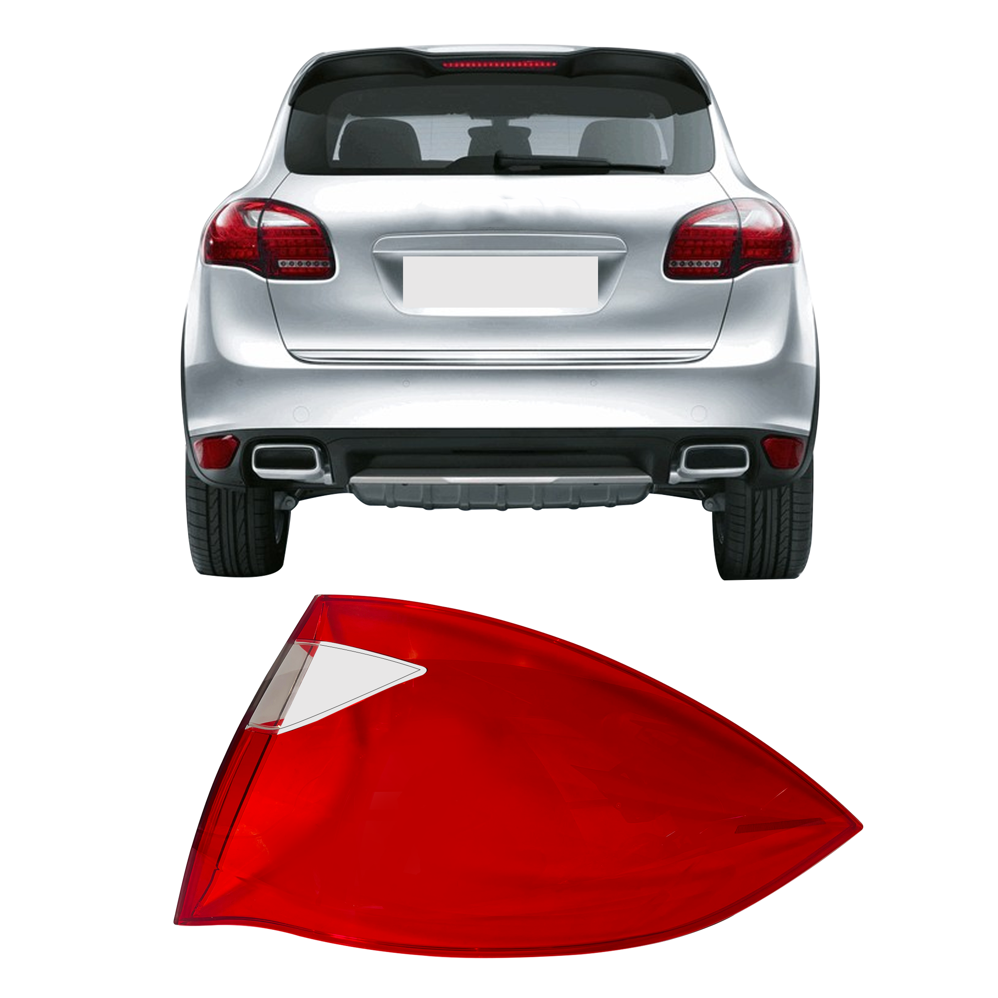 Outer Right (Driver Side) Tail Lamp Cover for PORSCHE CAYENNE 92A (2010-2018)