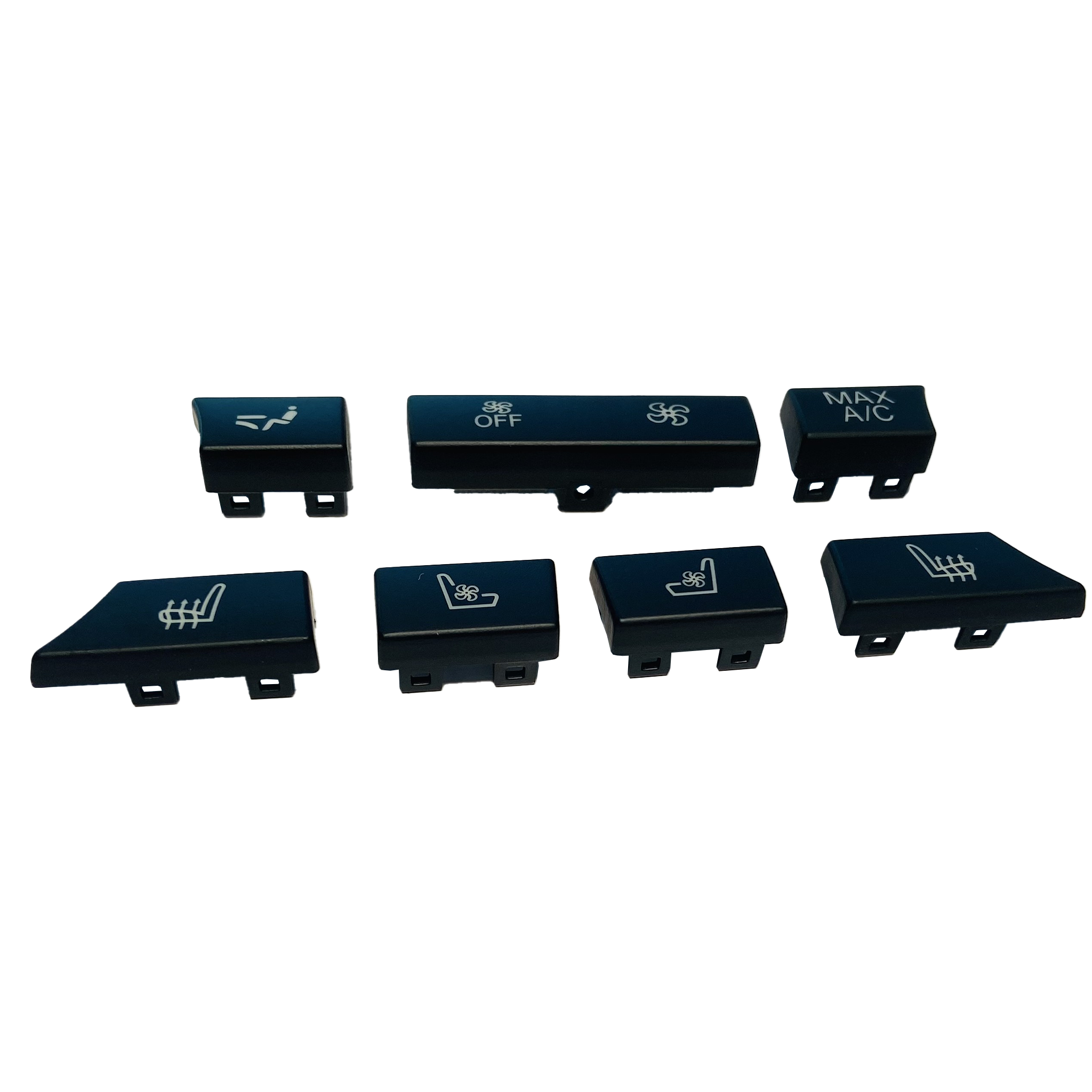Rear AC Button Set for BMW 6 F06 (2012-2018) in Black color 7 Piece, PC and ABS