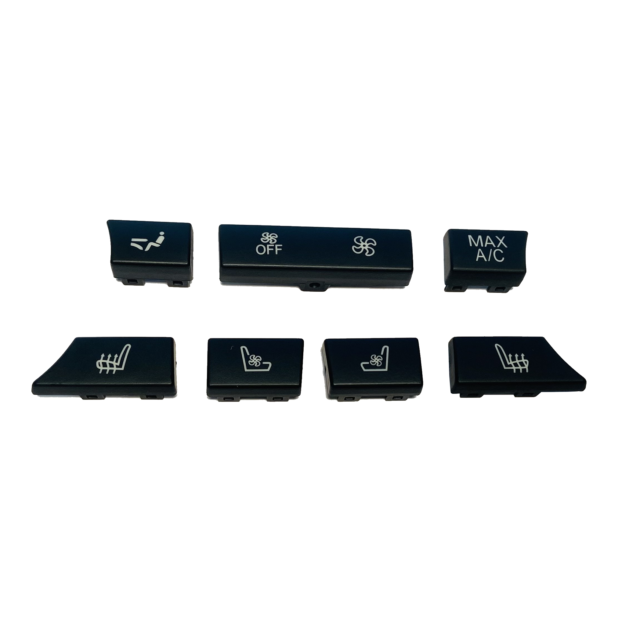 Rear AC Button Set for BMW 6 F12 (2011-2012) in Black color 7 Piece, PC and ABS