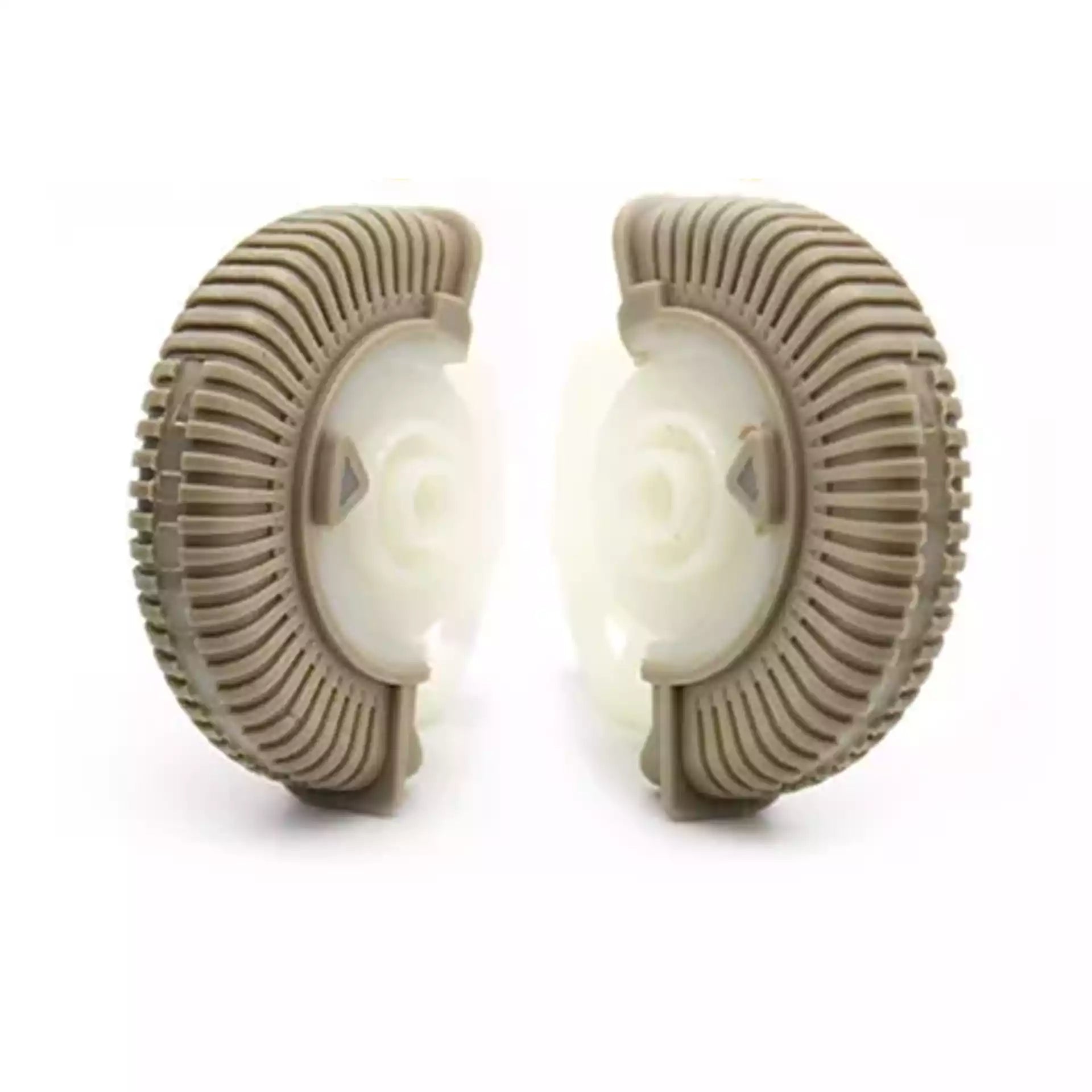 Rear AC Vent Repair Kit Set for MERCEDES-BENZ E-CLASS W211 (2002-2008) in Stone Yellow color Roller Wheel