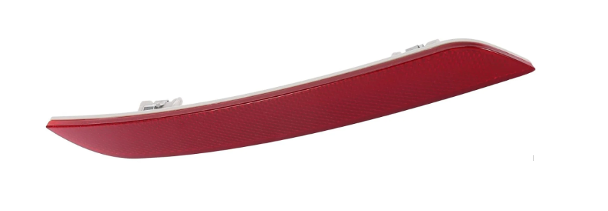 Rear Left Bumper Reflector for BMW 5 SERIES F10 (2010-2016) in Red color without M Sport Package