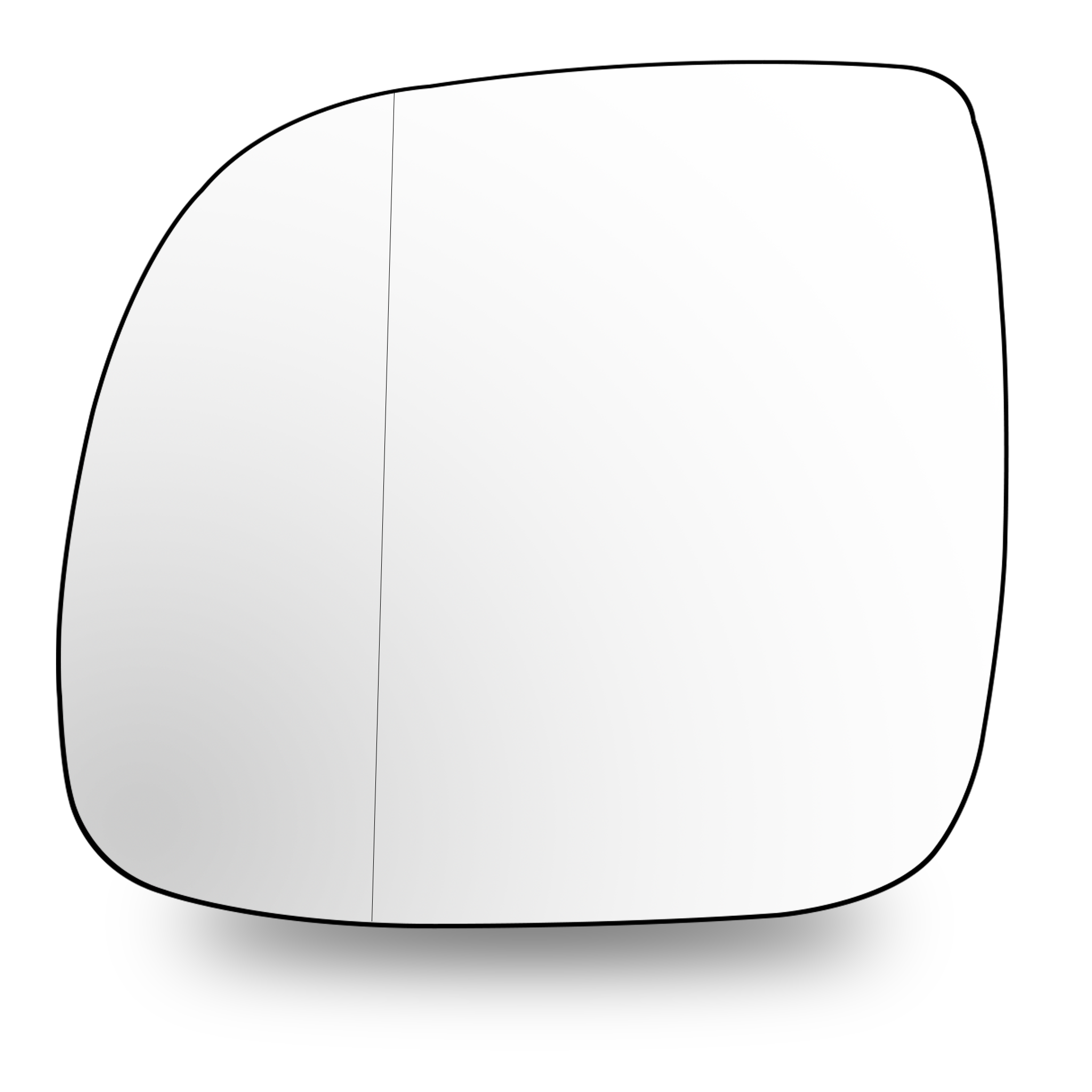 Rear Left Rear View Mirror Glass for AUDI Q7 4LB (2006-2015) with Double curvature