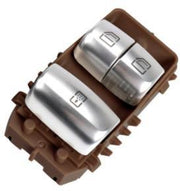 Rear Power Window Switch for MERCEDES-BENZ E-CLASS W213 (2016-2023) in Brown color White Light