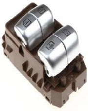 Rear Power Window Switch for MERCEDES-BENZ S-CLASS W222 (2013-2020) in Brown color White Light
