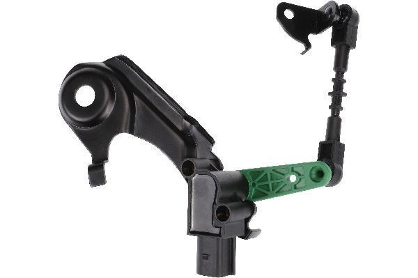 Rear Right Height Level Sensor for PORSCHE MACAN 95B (2014-2018) in Black color for automatic headlight levelling with Xenon light, 4-pin D-shape connector, with rod assembly