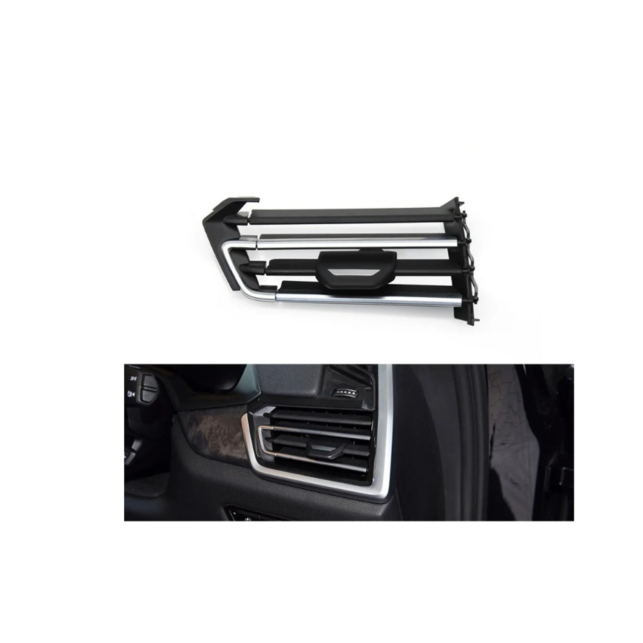 Right Ac Vent grille repair Kit For BMW X5 Series SUV G05 (2019-2025) Black & Chrome_1