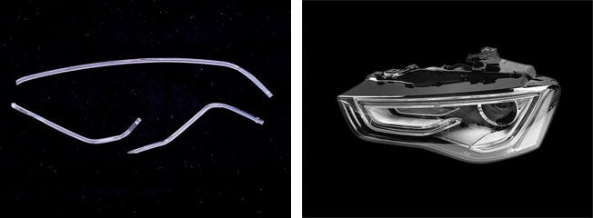 Right DRL Lamp Tube for AUDI A5 8T (2012-2016) Set of 3 Pcs Per Headlight