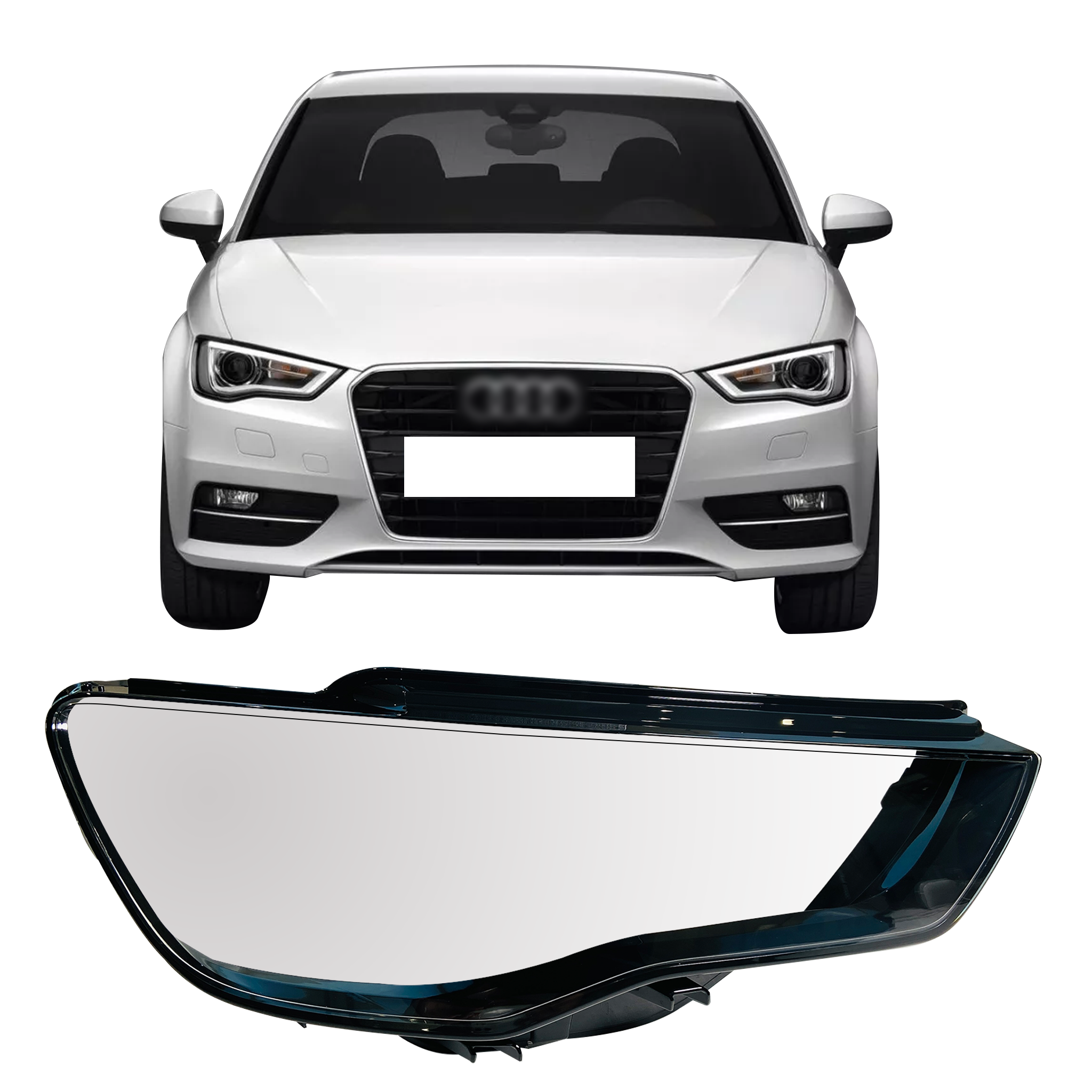 Right (Driver Side) Headlight Lens for AUDI A3 8V (2014-2015)