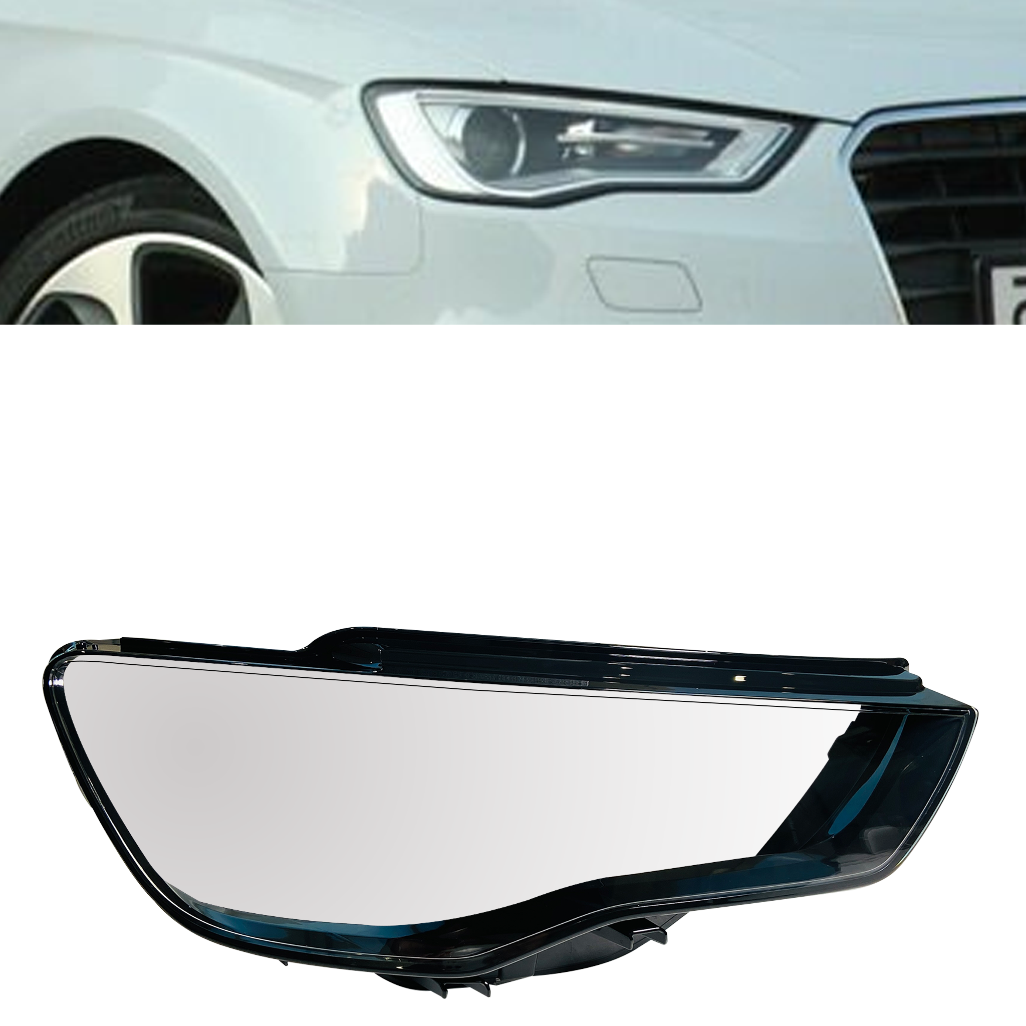 Right (Driver Side) Headlight Lens for AUDI A3 8V (2014-2015)