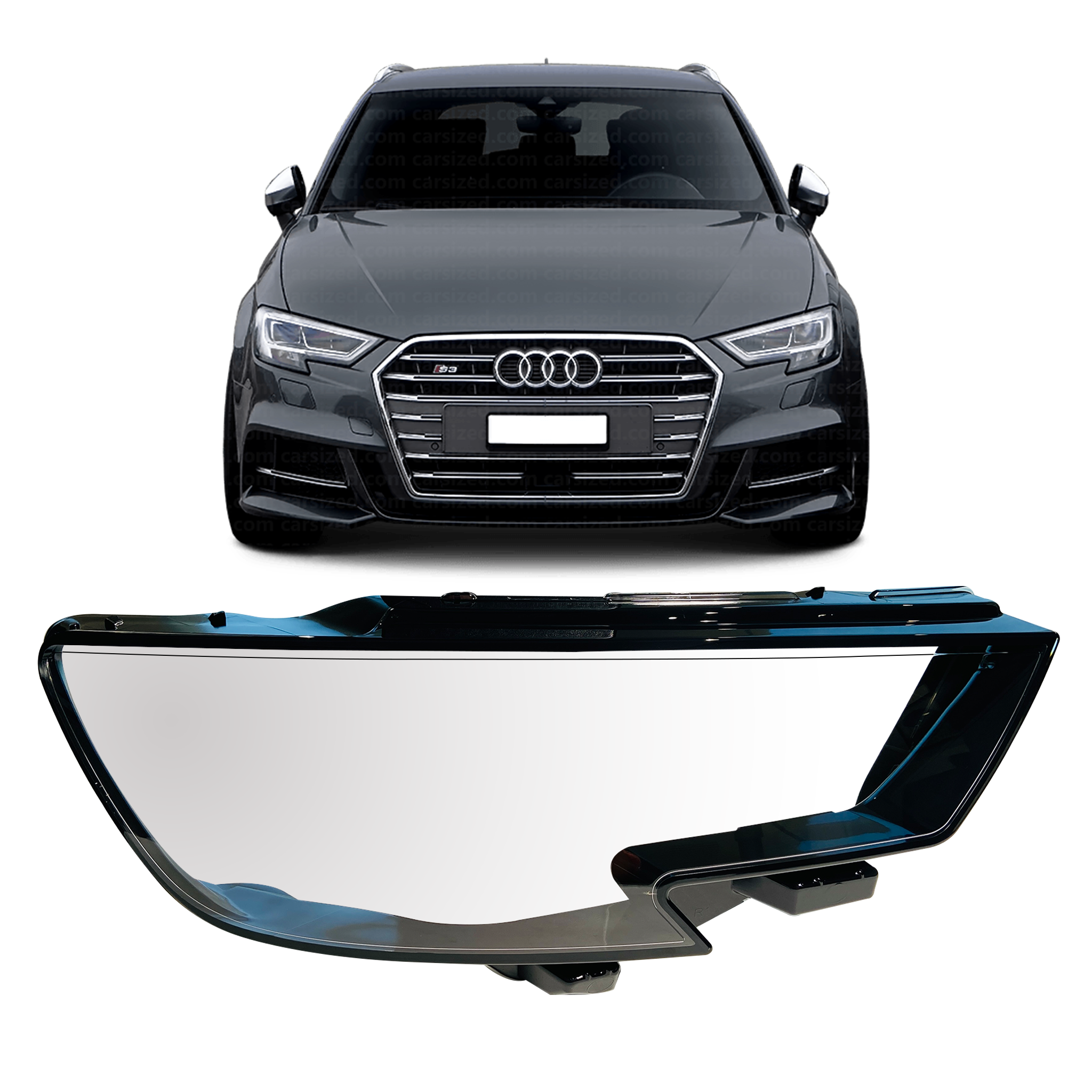 Right (Driver Side) Headlight Lens for AUDI A3 8V (2016-2020)