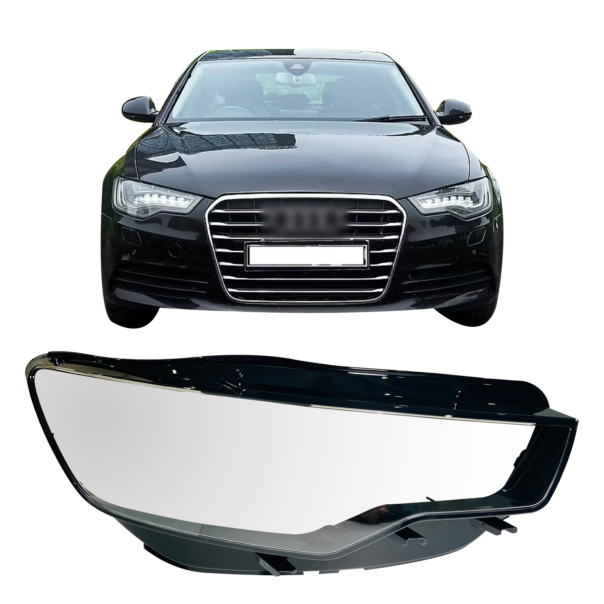 Right (Driver Side) Headlight Lens for AUDI A6 4G (2010-2014)