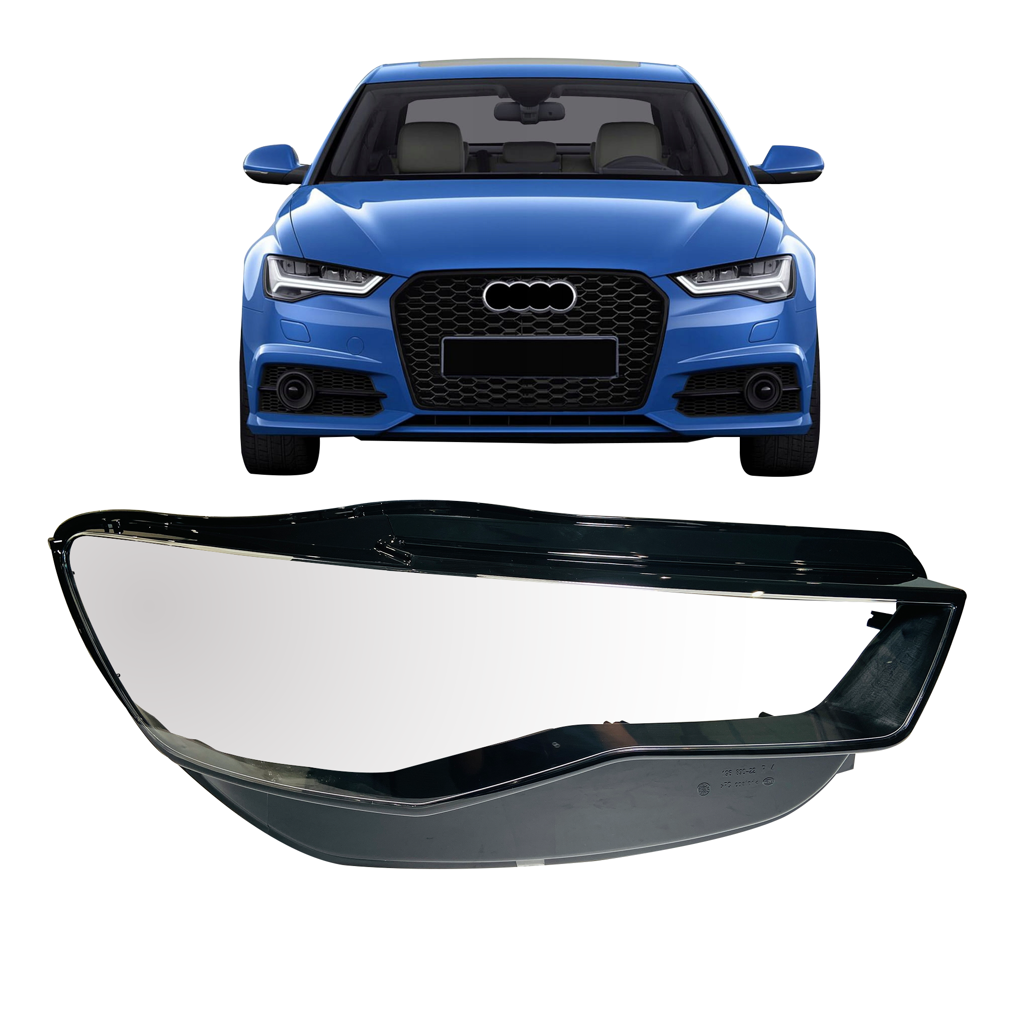 Right (Driver Side) Headlight Lens for AUDI A6 4G (2015-2019)