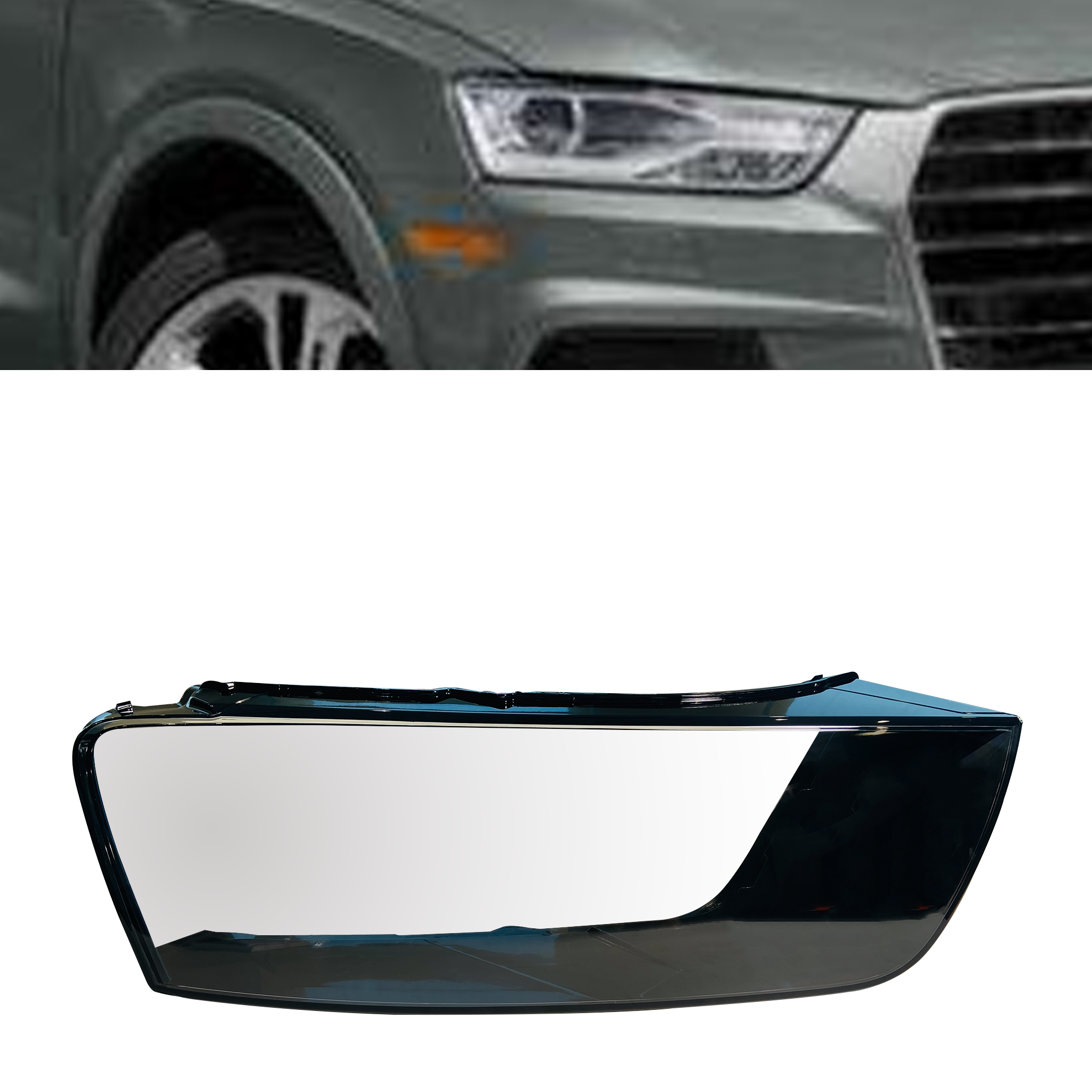 Right (Driver Side) Headlight Lens for AUDI Q3 8UB (2016-2020)