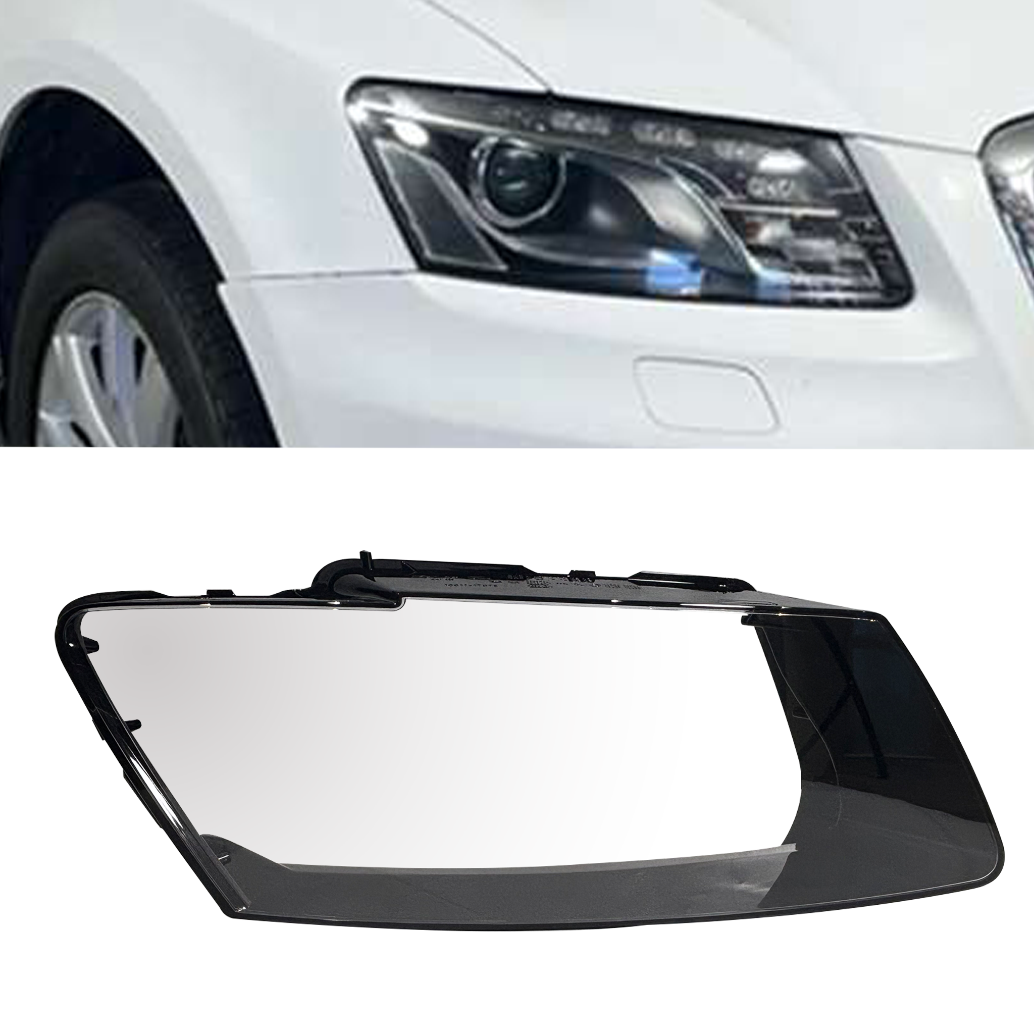 Right (Driver Side) Headlight Lens for AUDI Q5 8RB (2008-2012)