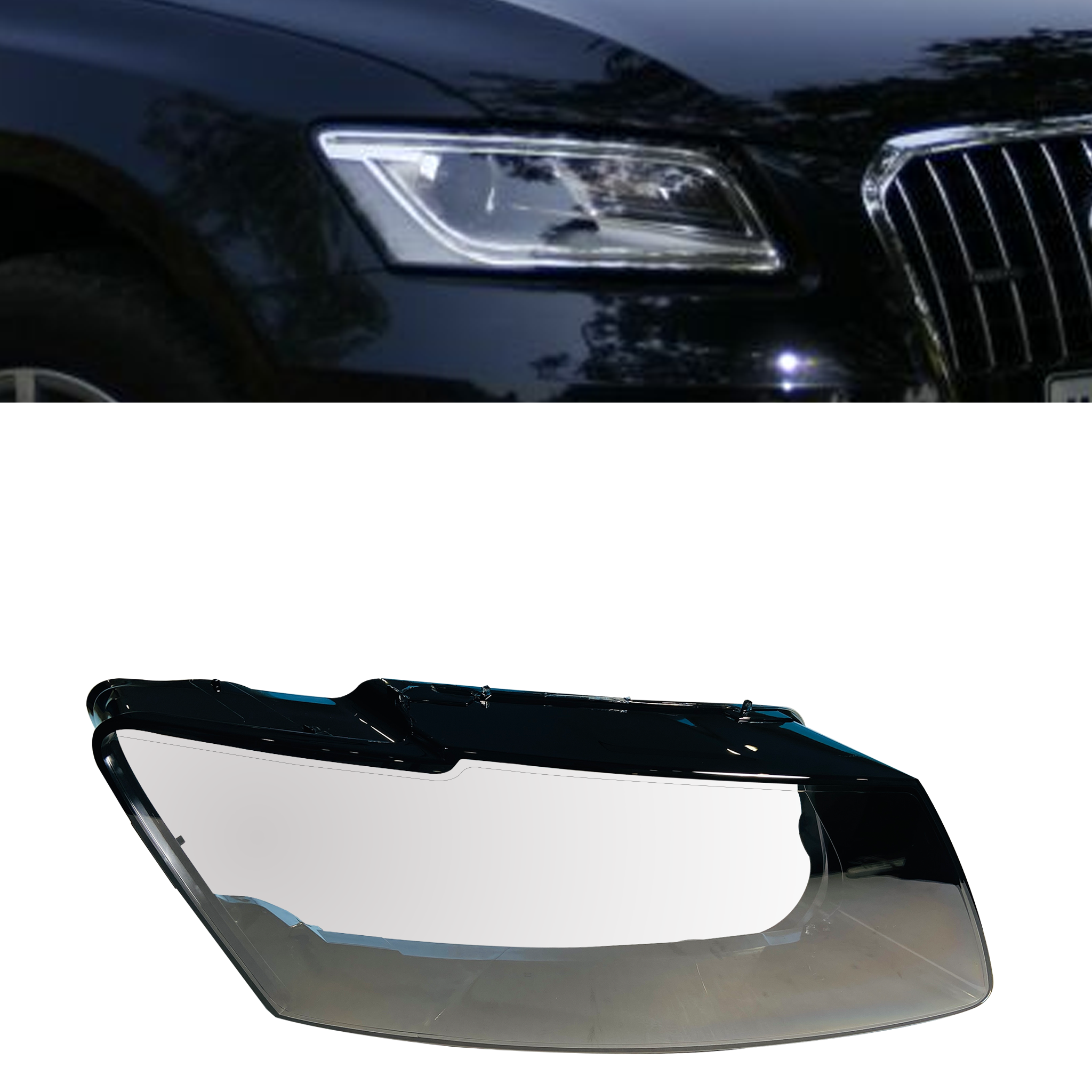 Right (Driver Side) Headlight Lens for AUDI Q5 8RB (2013-2017)
