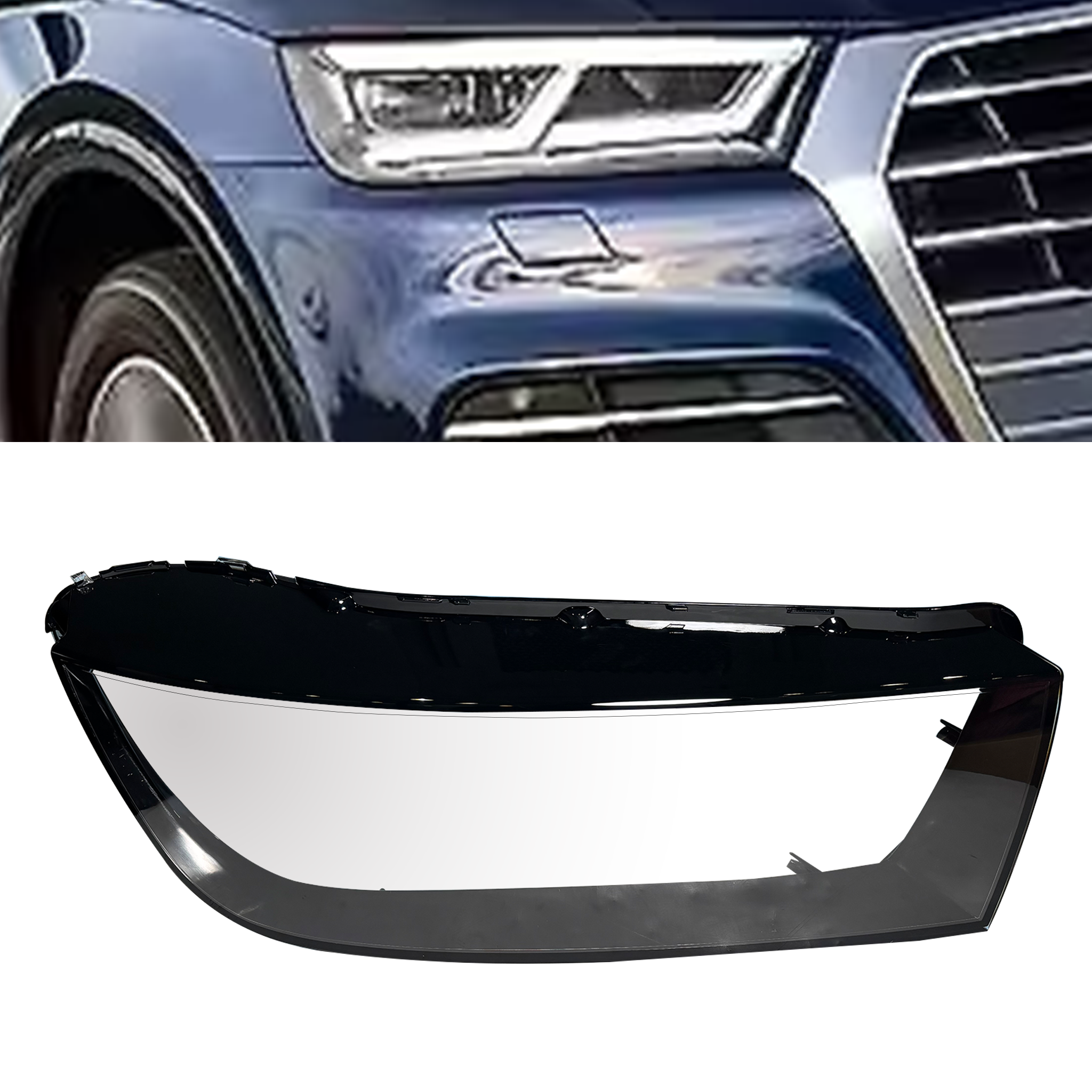 Right (Driver Side) Headlight Lens for AUDI Q5 FYB (2017-2020)