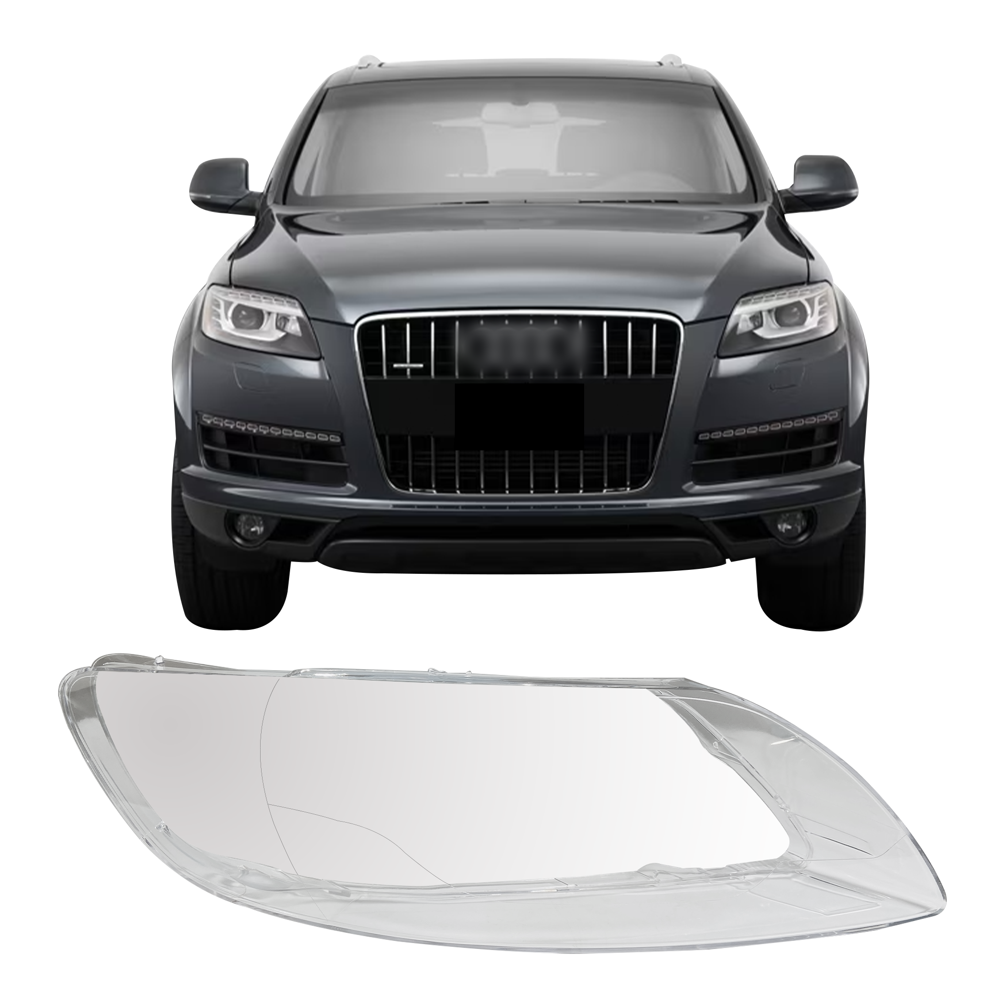 Right (Driver Side) Headlight Lens for AUDI Q7 4LB (2006-2015)