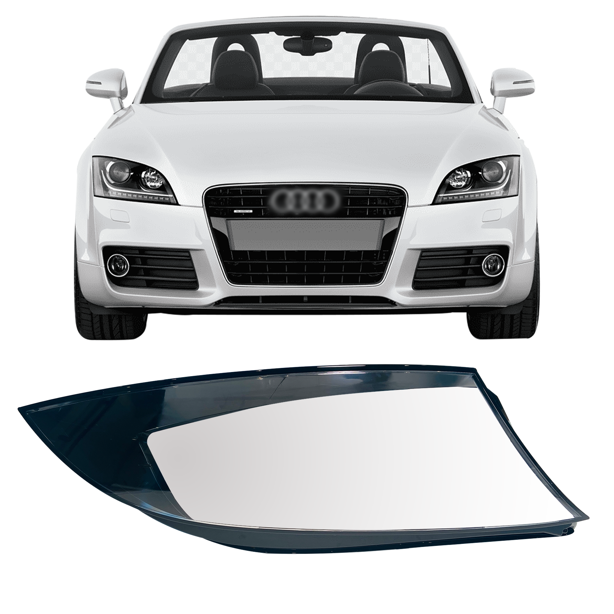 Right (Driver Side) Headlight Lens for AUDI TT 8J3 (2006-2014)
