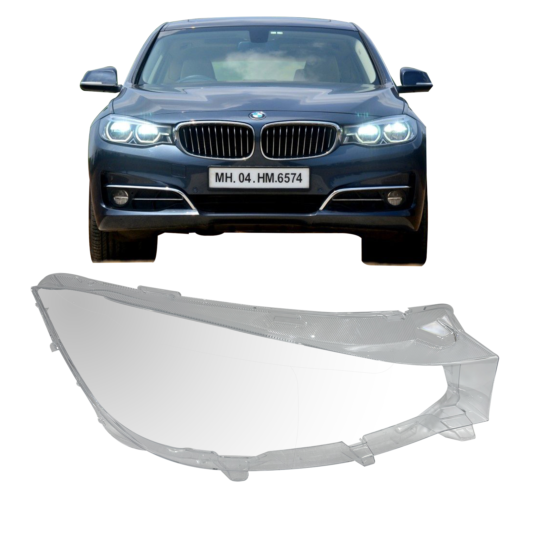 Right (Driver Side) Headlight Lens for BMW 3 Series GT F34 (2017-2020)_8