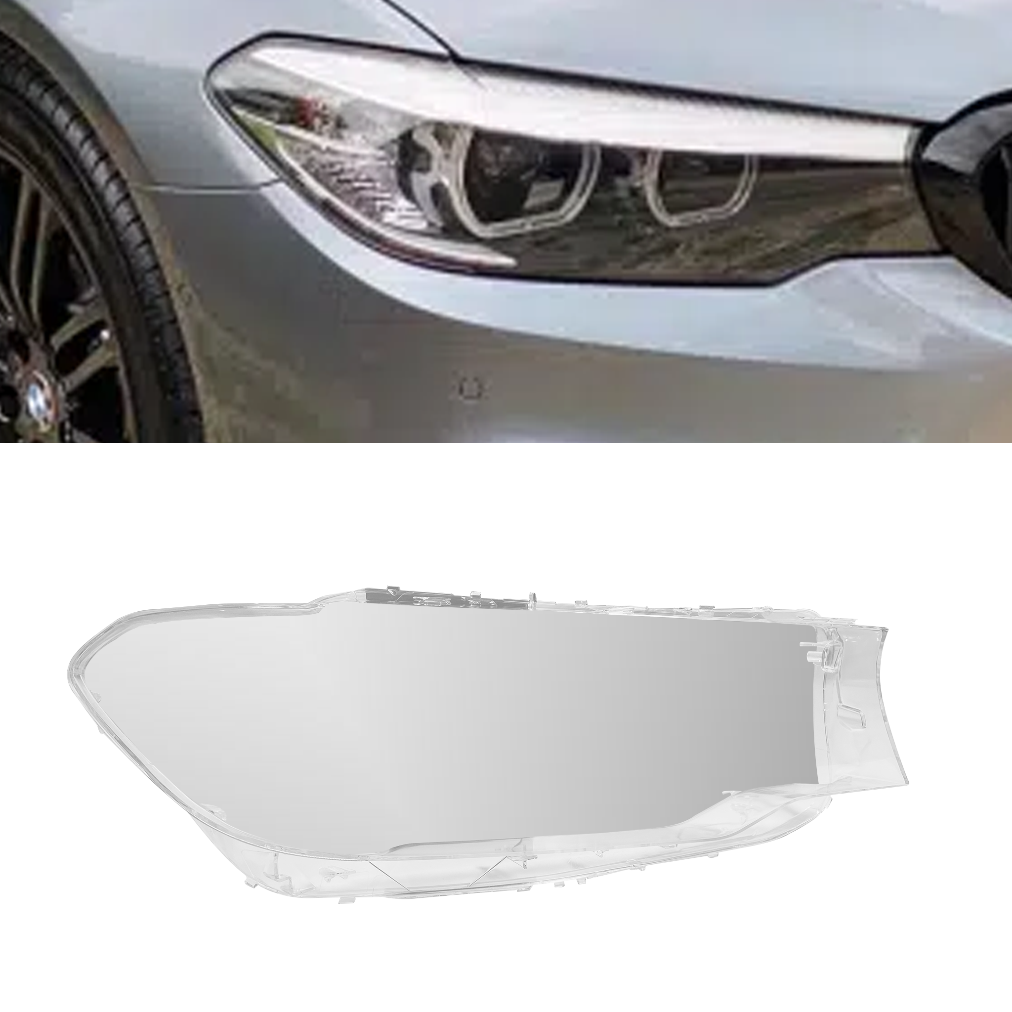 Right (Driver Side) Headlight Lens for BMW 5 SERIES G30 (2016-2023)