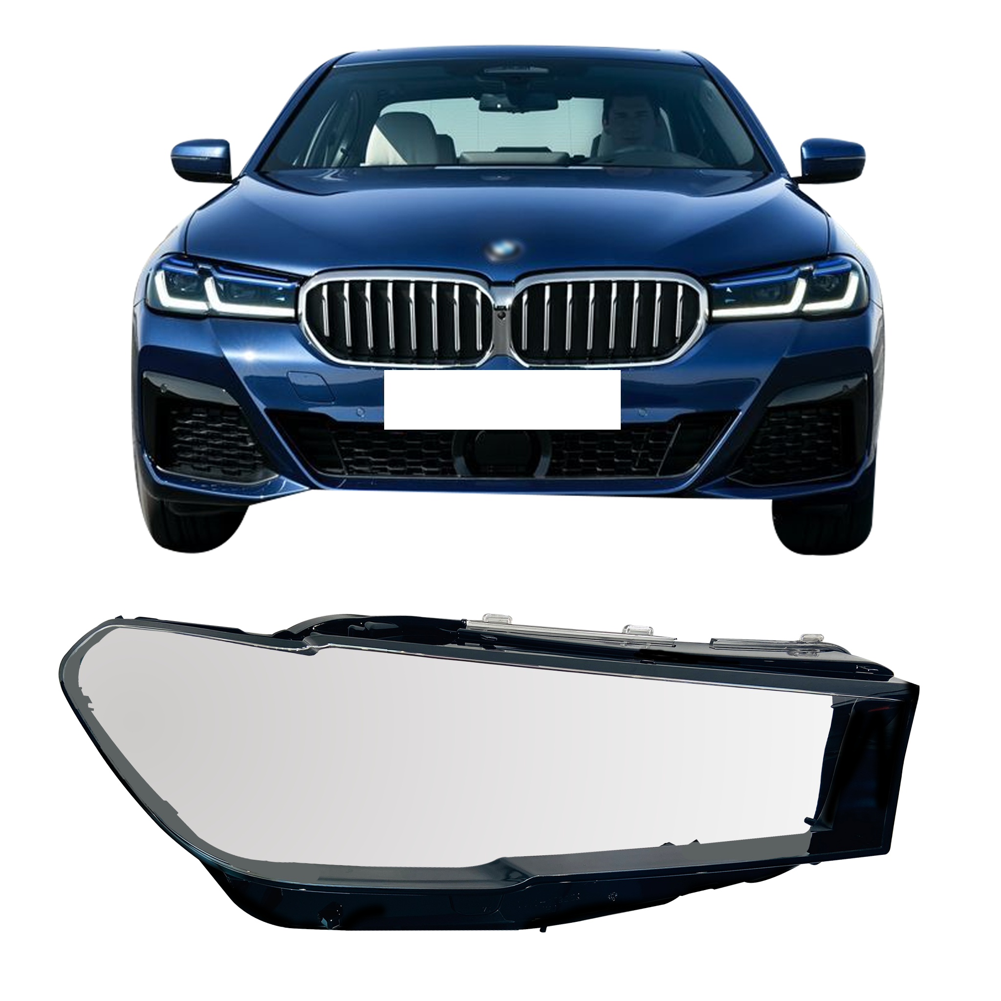 Right (Driver Side) Headlight Lens for BMW 5 SERIES G30 (2016-2023)