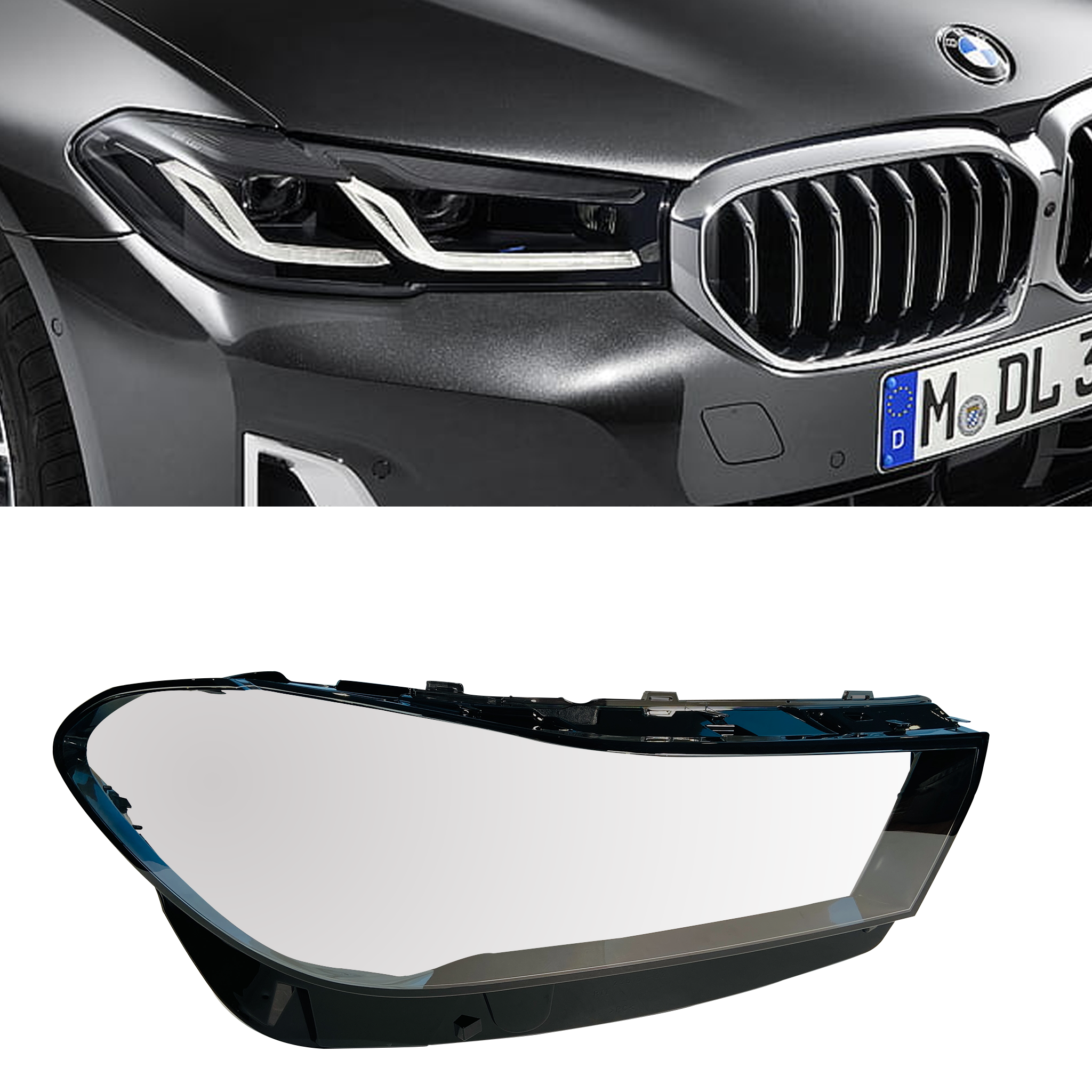 Right (Driver Side) Headlight Lens for BMW 6 SERIES G32 (2017-2023)