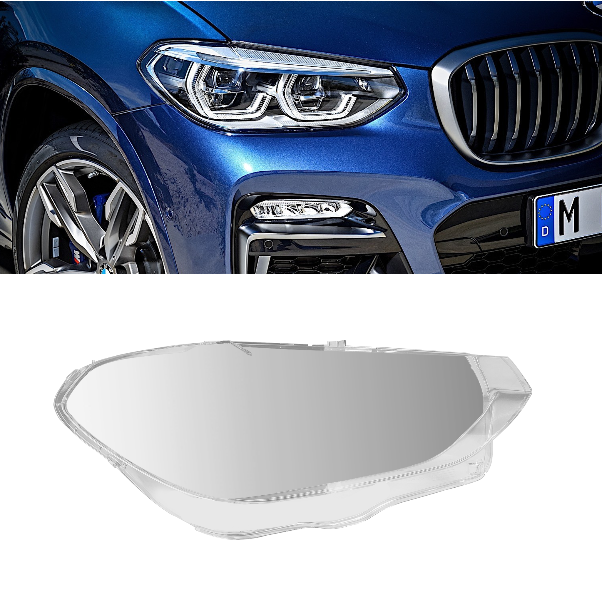 Right (Driver Side) Headlight Lens for BMW X3 G01 (2017-2020)