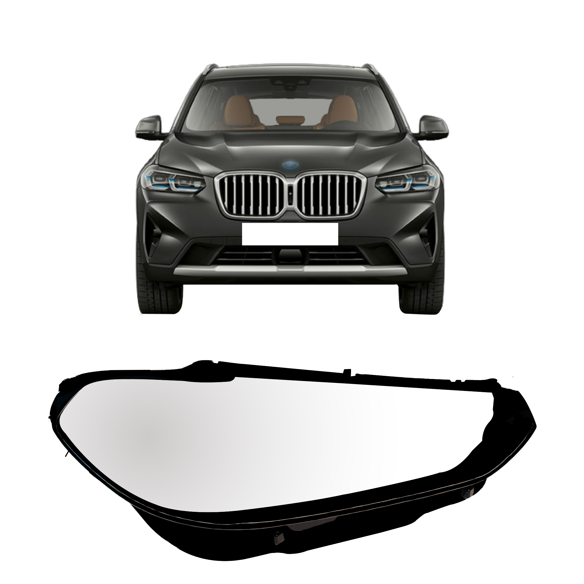 Right (Driver Side) Headlight Lens for BMW X3 G01 (2021-2022)