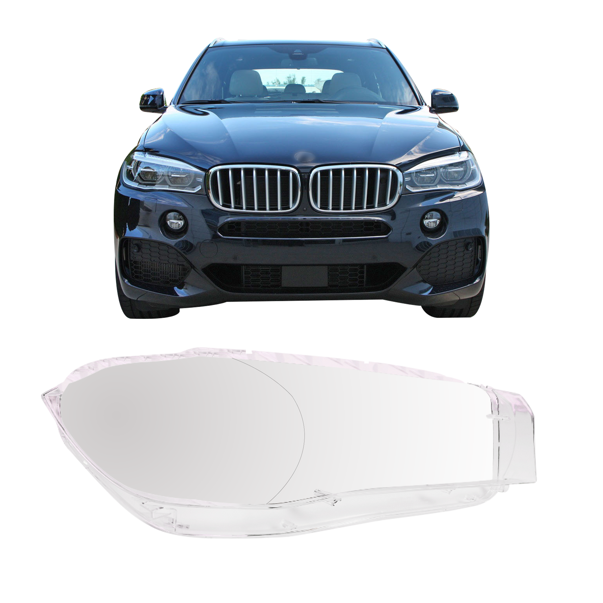 Right (Driver Side) Headlight Lens for BMW X5 F15 (2014-2018)
