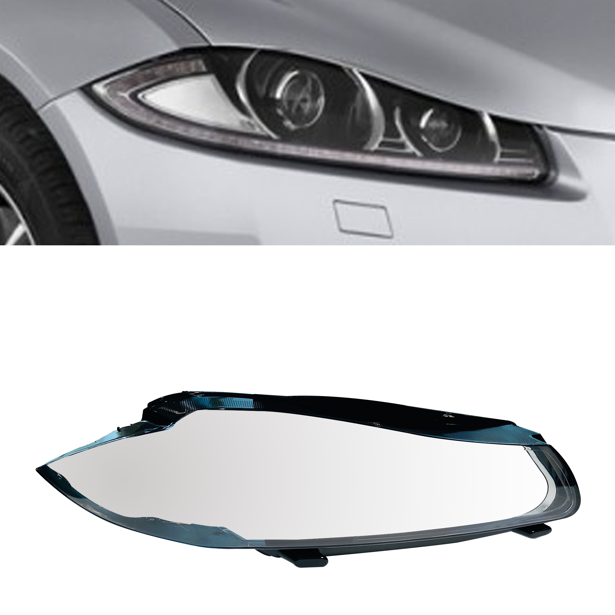 Right (Driver Side) Headlight Lens for JAGUAR XF X250 (2009-2015)