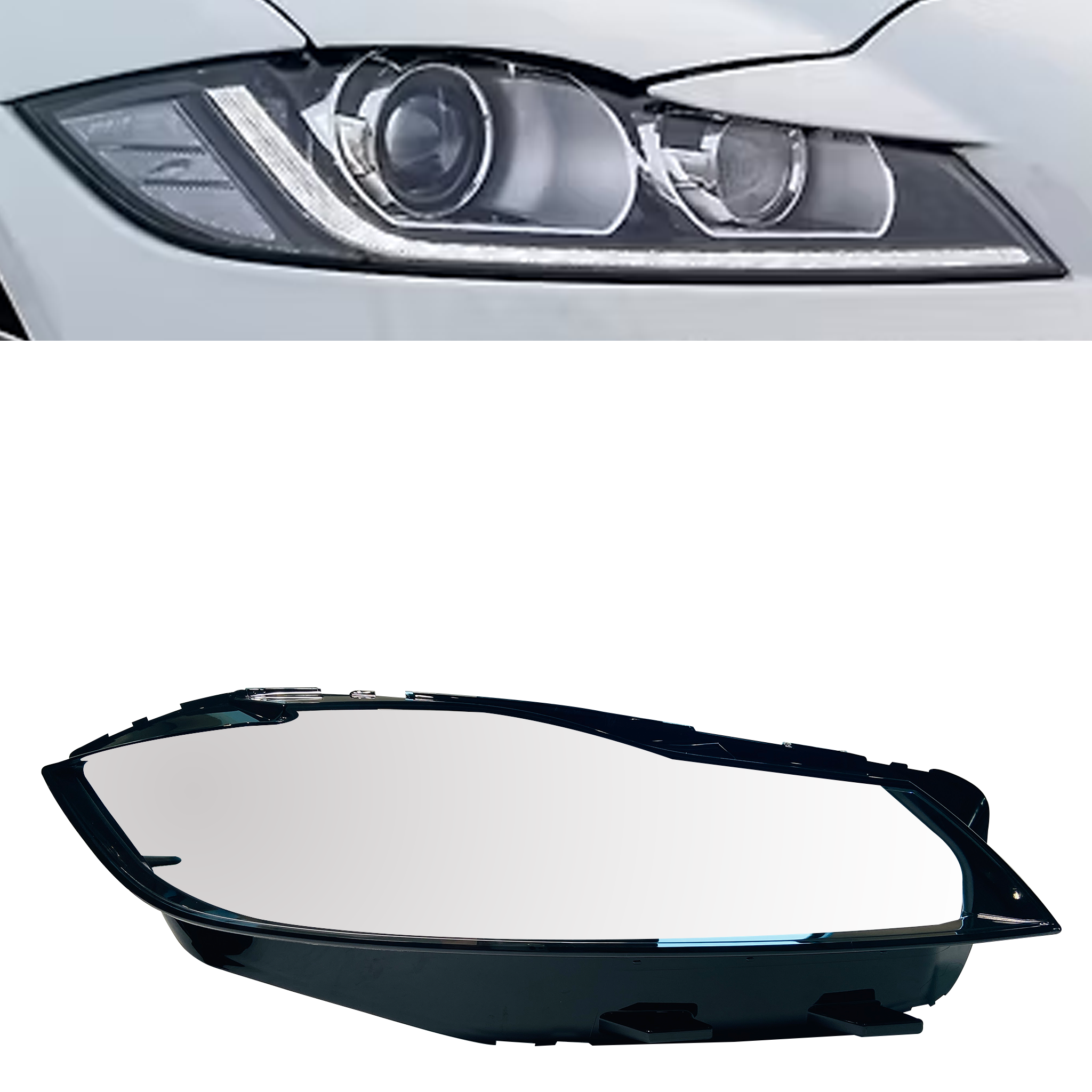 Right (Driver Side) Headlight Lens for JAGUAR XF X260 (2016-2020)