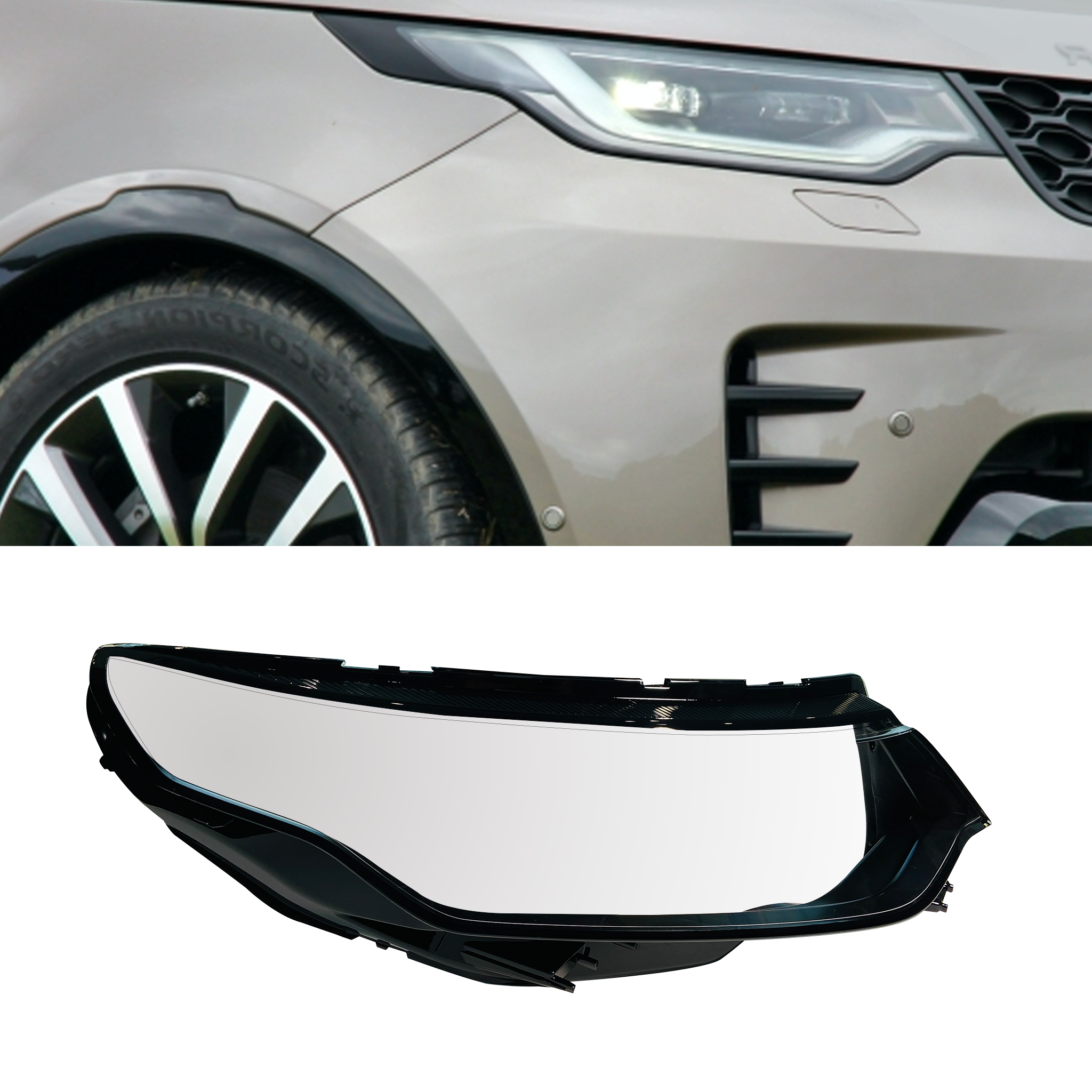 Right (Driver Side) Headlight Lens for LAND ROVER DISCOVERY SPORT L550 (2014)