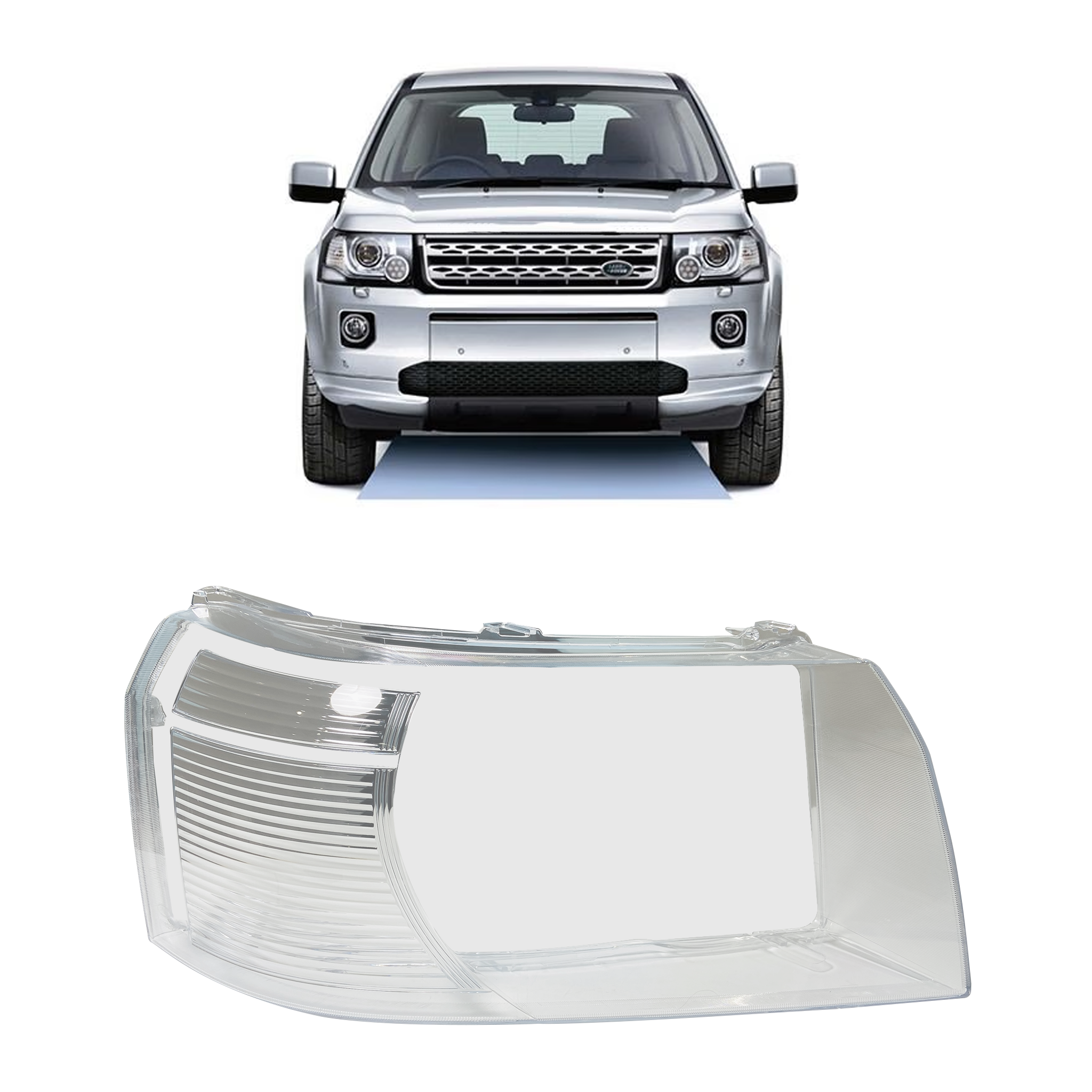 Right (Driver Side) Headlight Lens for LAND ROVER FREELANDER 2 L359 (2006-2012)