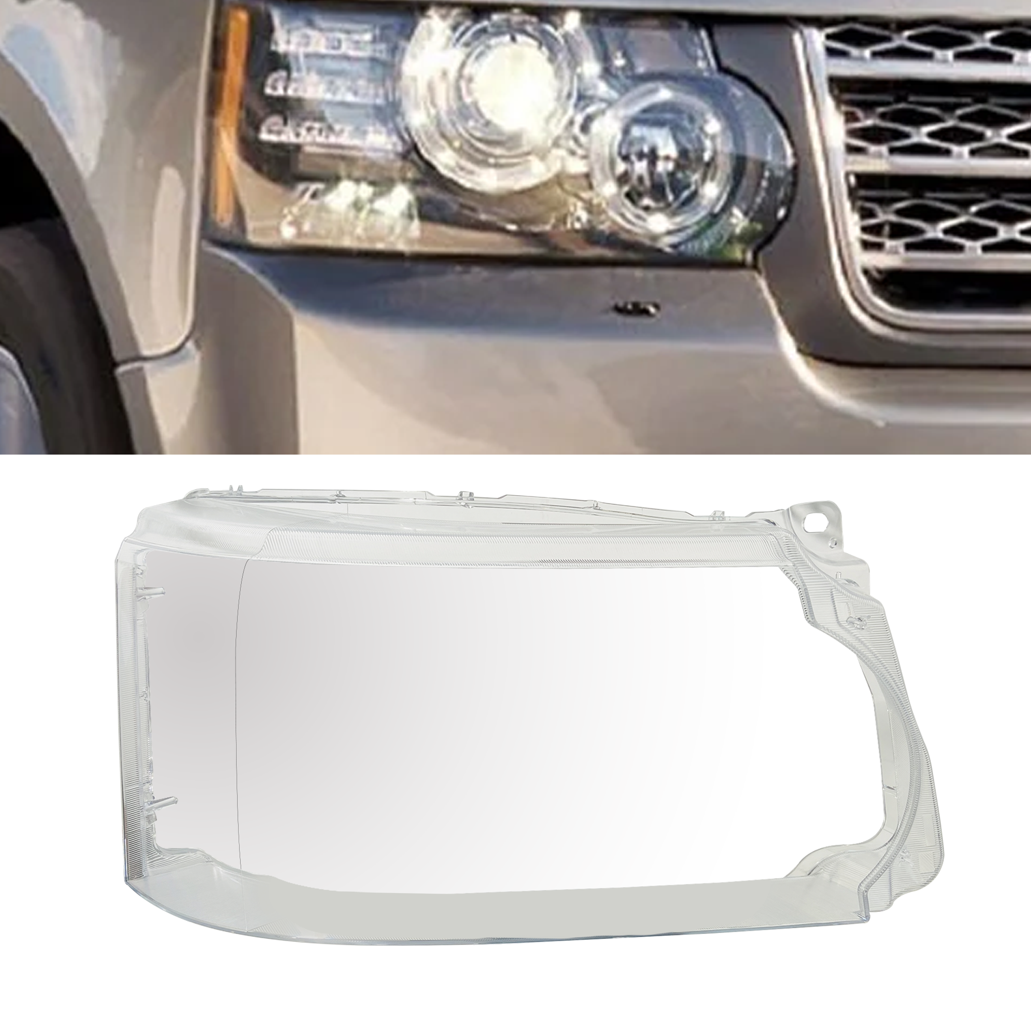 Right (Driver Side) Headlight Lens for LAND ROVER RANGE ROVER L322 (2005-2012)
